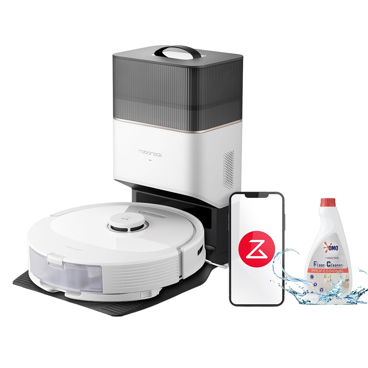 ROBOROCK Q8 Max Plus Çöp İstasyonlu Akıllı Robot Süpürge Beyaz