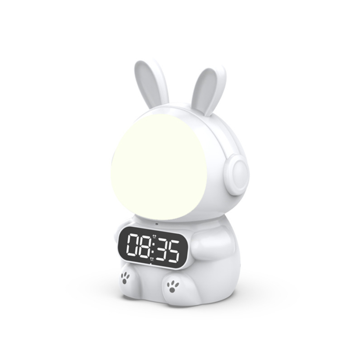 - Weißes Nachtlicht BYTELIKE Tonsteuerung Elektronischer mit intelligenter Wecker Cartoon-LED-Wecker