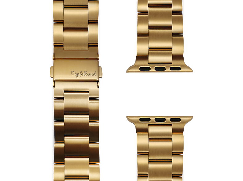 Apple, 40mm Ersatzarmband, Series - Gelbgold Watch / breit, 9 Gliederarmband / \