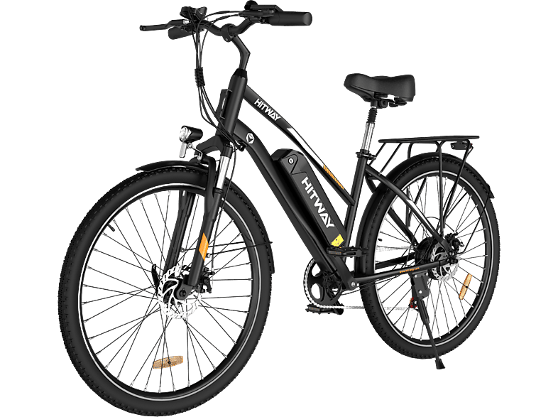 HITWAY BK27 E-Bike Pedelec Elektrofahrrad für Damen Herren 250W 36V 12Ah Akku, 7 Gang shimano Citybike (Laufradgröße: 28 Zoll, Unisex-Rad, 468Wh, schwarz)