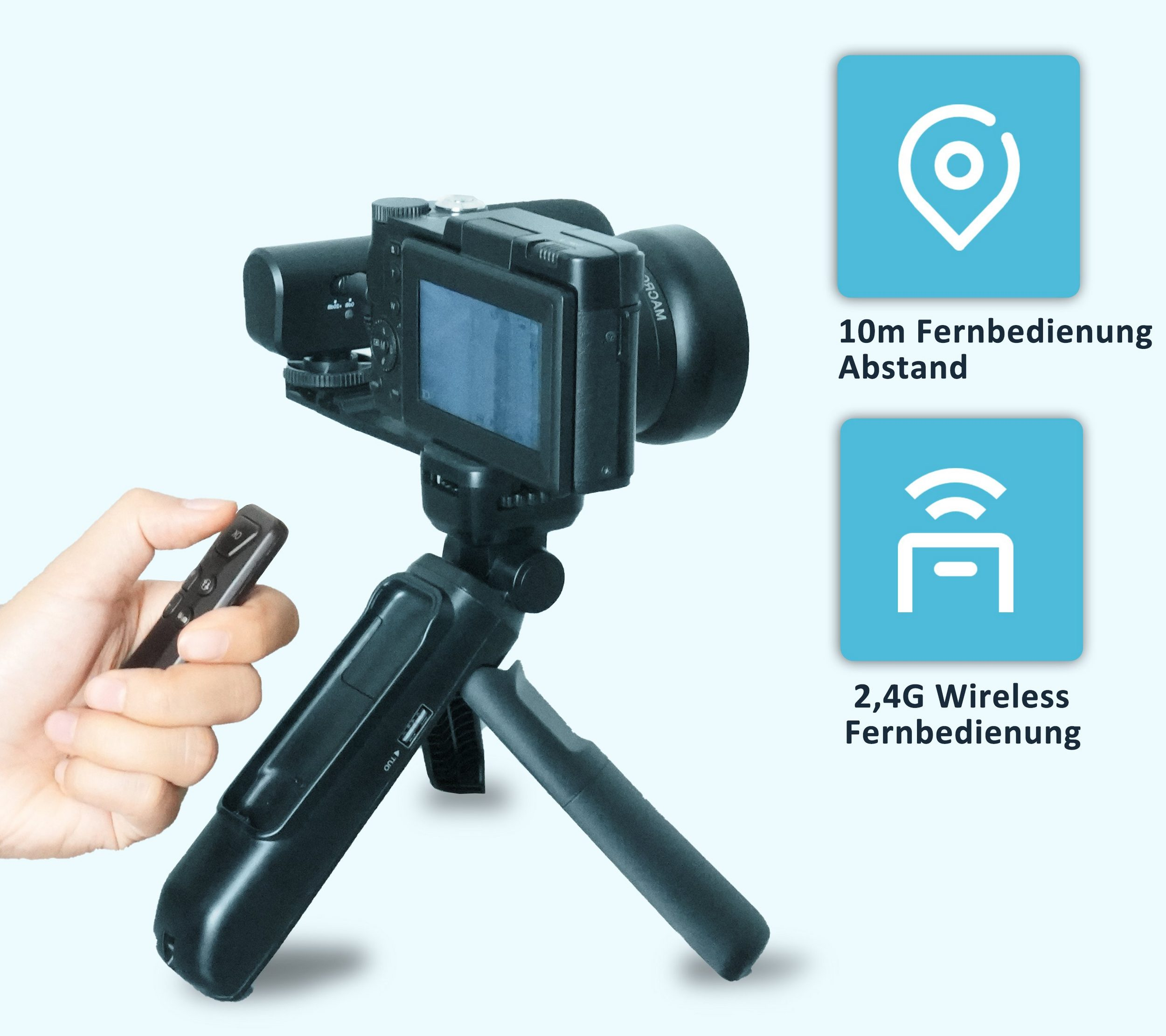 klappbarem LINGDA OKA Kinderkamera Touchscreen Mit Schwarz 4K-HD-Vlog-Reisekamera