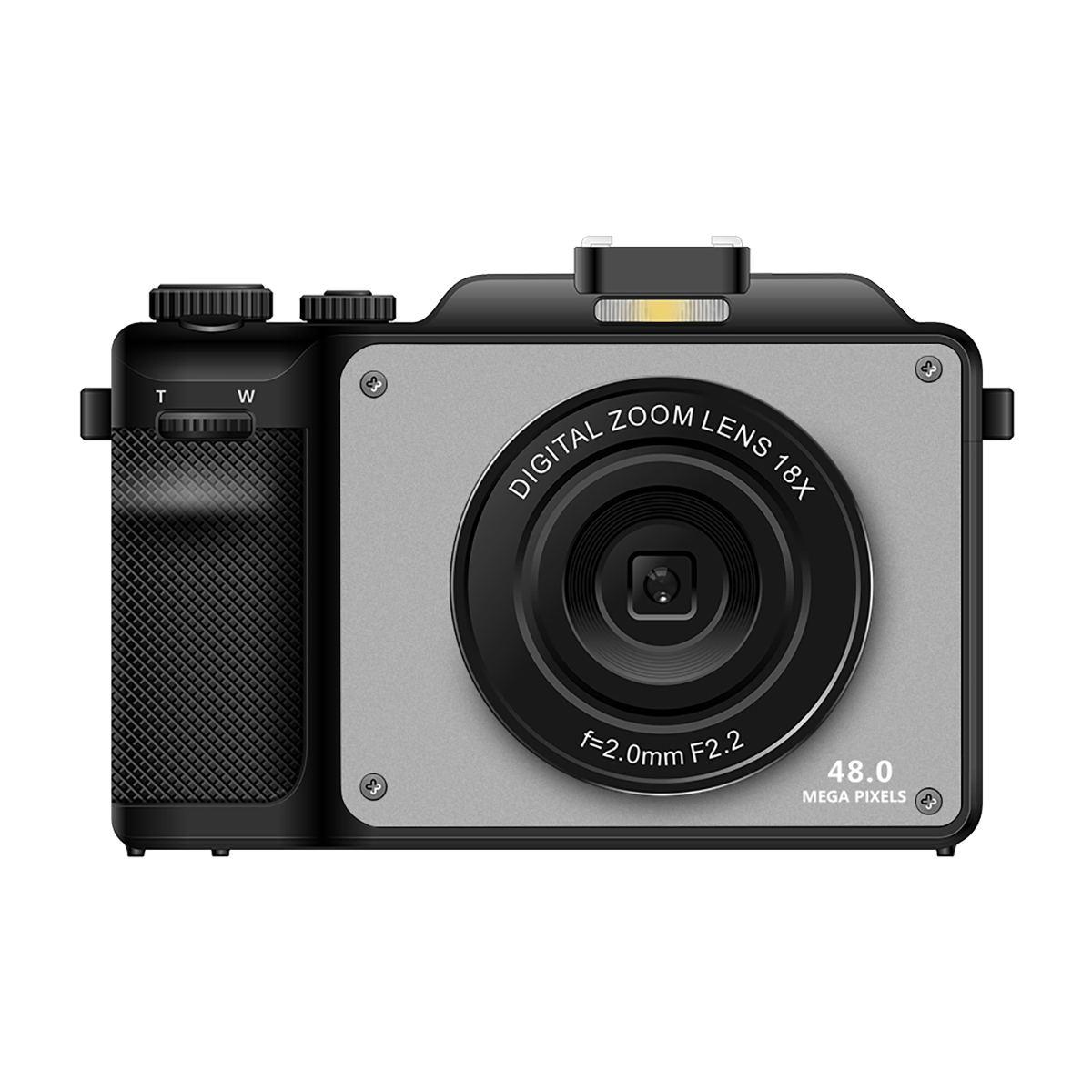LINGDA 4K HD 18-facher Ultra Anfänger Digital Anti-Shake Digitalzoom Dual-Kamera Kamera Schwarz 48MP