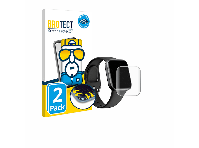 BROTECT 2x Flex Full-Cover 3D Curved Schutzfolie(für BingoFit Y83 1.83\