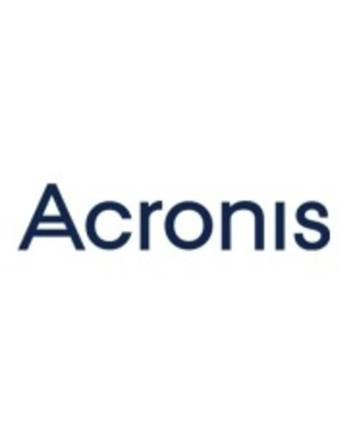 Il logo Acronis, testo bianco su sfondo blu.
