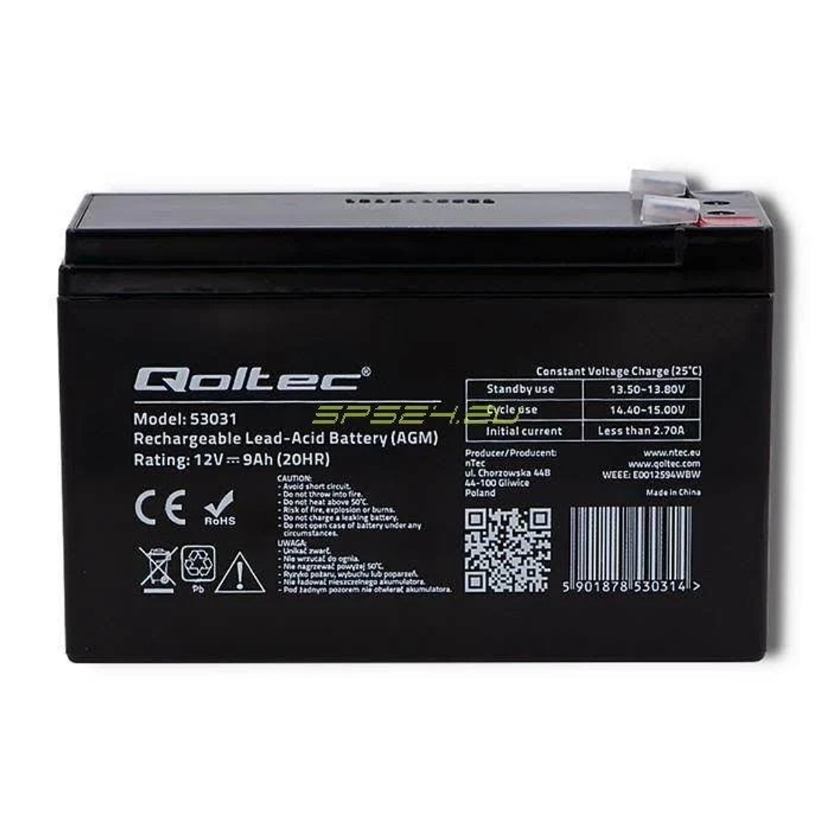 Mehrzweckbatterien QOLTEC 53031 Bleiakku