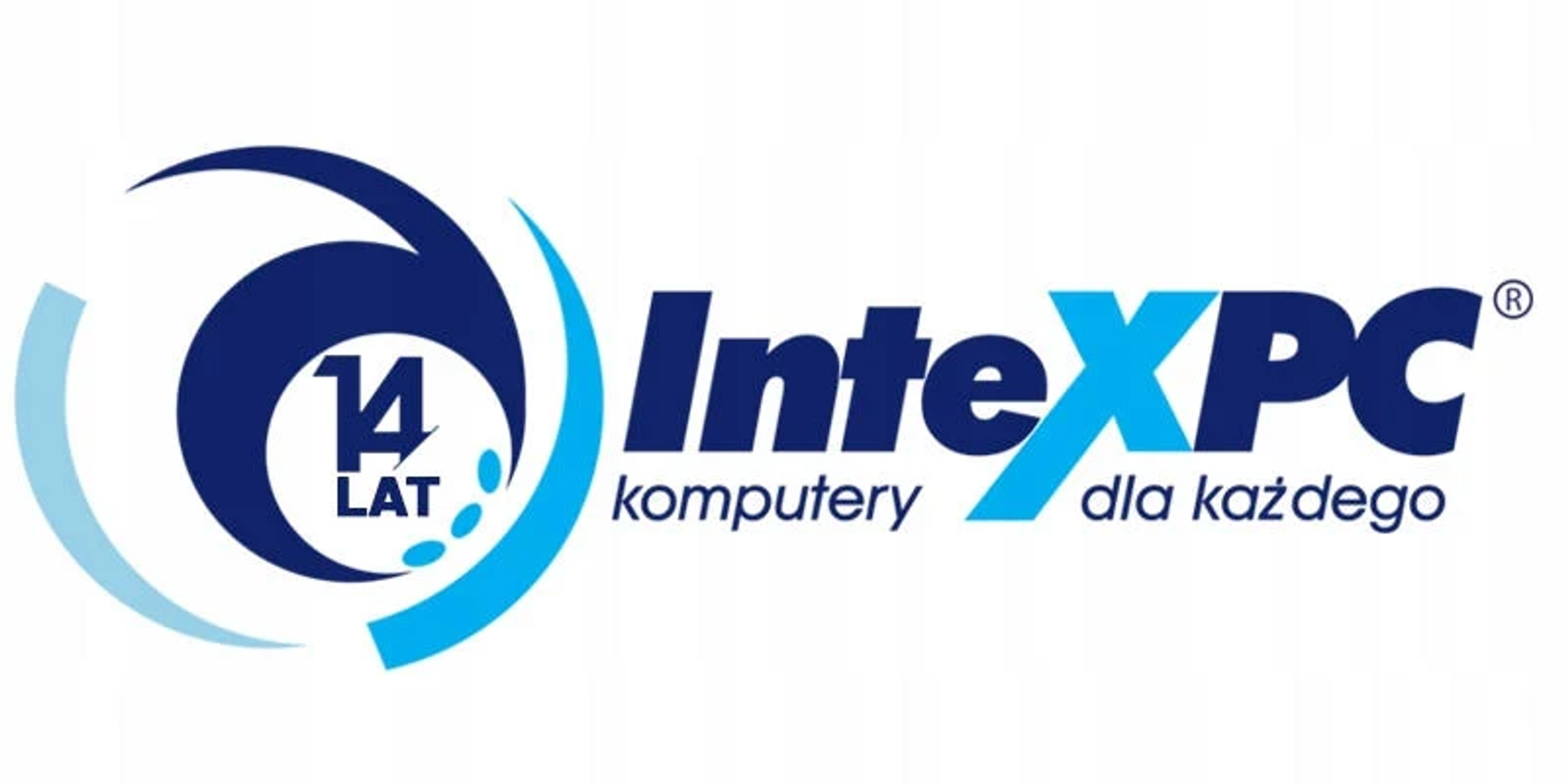 Logo di 'InteXPC' con onde blu e il testo 'komputery dla każdego' (computer per tutti).