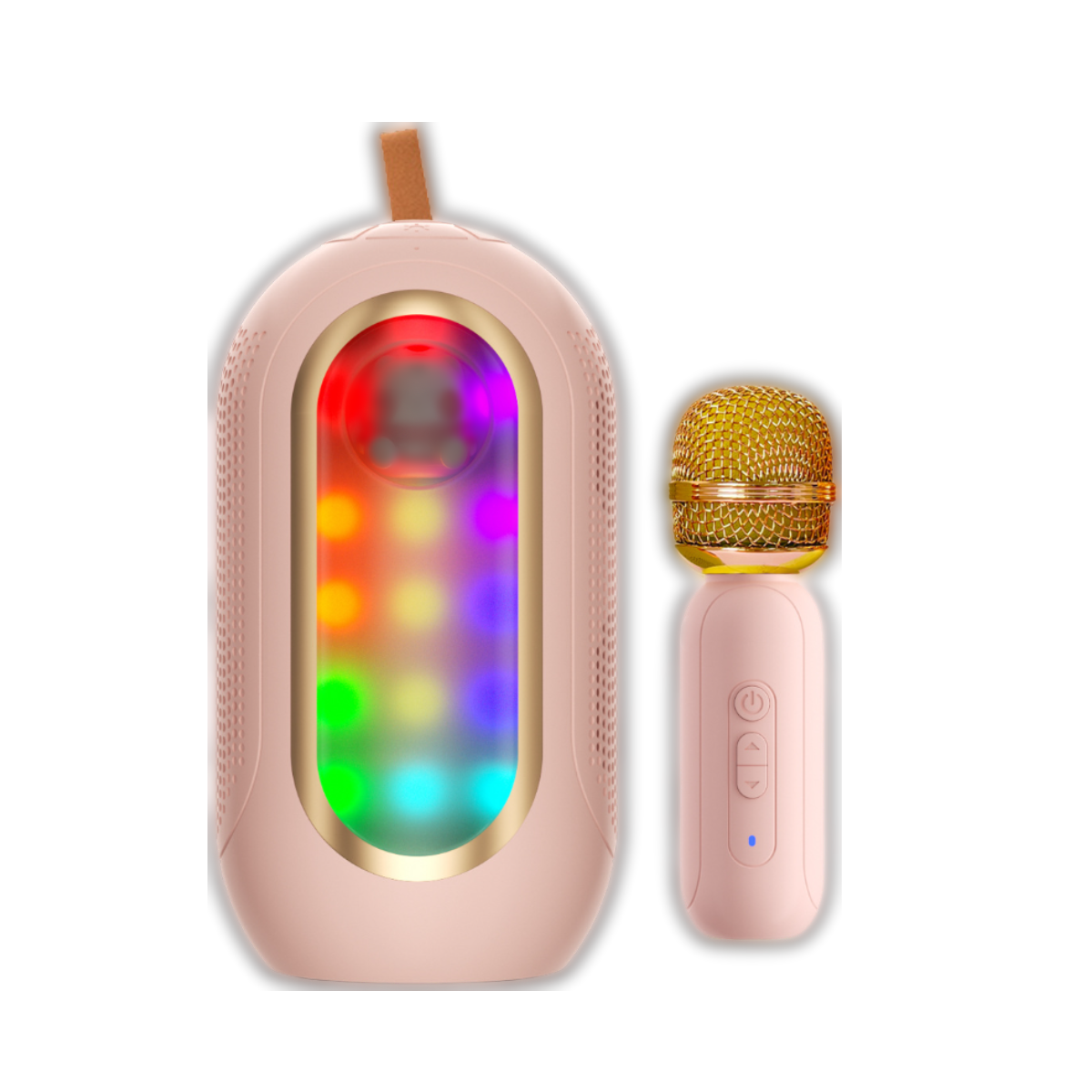 UWOT Bluetooth-Lautsprecher: Tragbare mit - Rosa für drinnen Bluetooth drahtlose und Mikrofon Karaoke-Lautsprecher, Karaokeanlage draußen