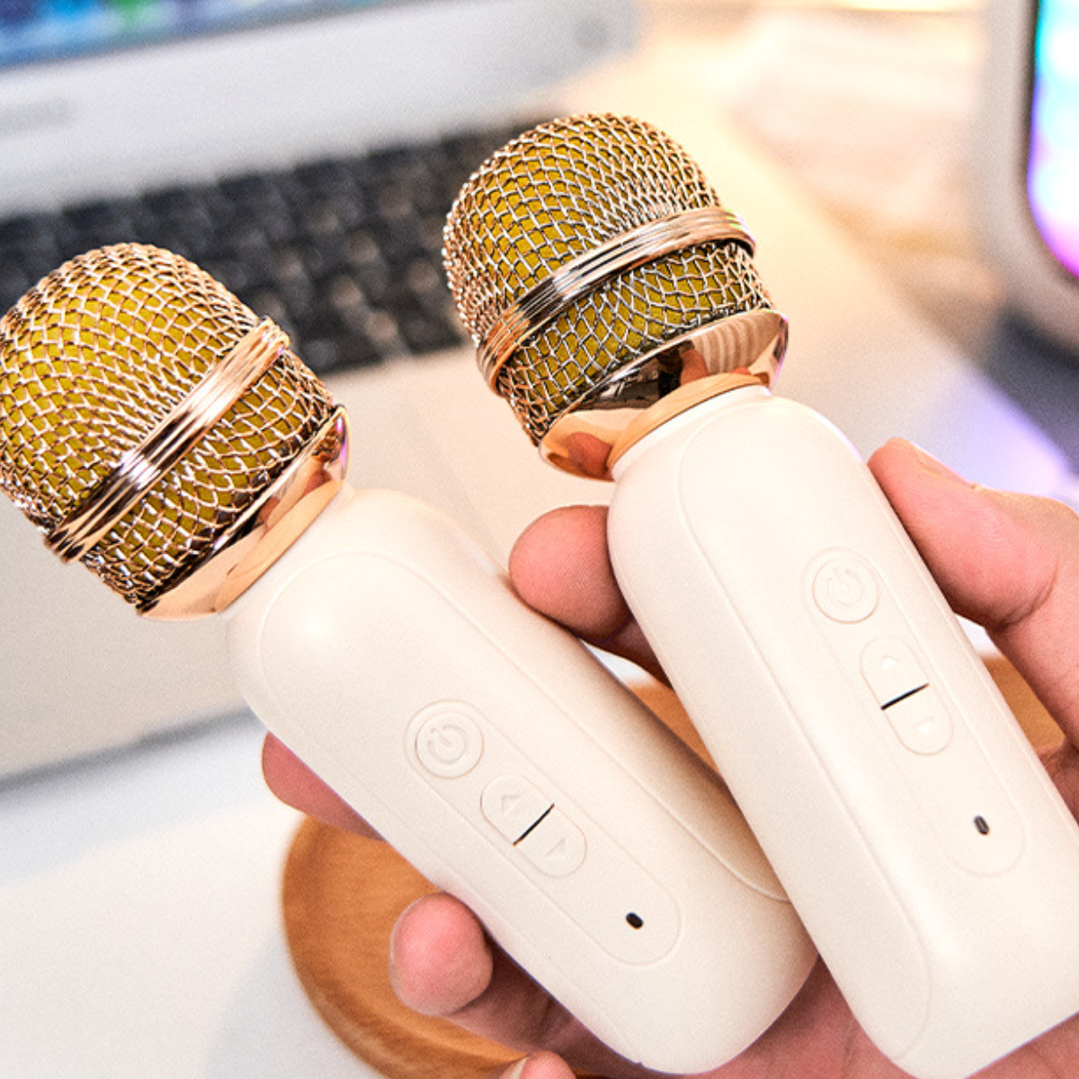 UWOT Bluetooth-Lautsprecher: Tragbare mit Karaokeanlage Bluetooth Mikrofon Karaoke-Lautsprecher, draußen drahtlose drinnen für und - Grün