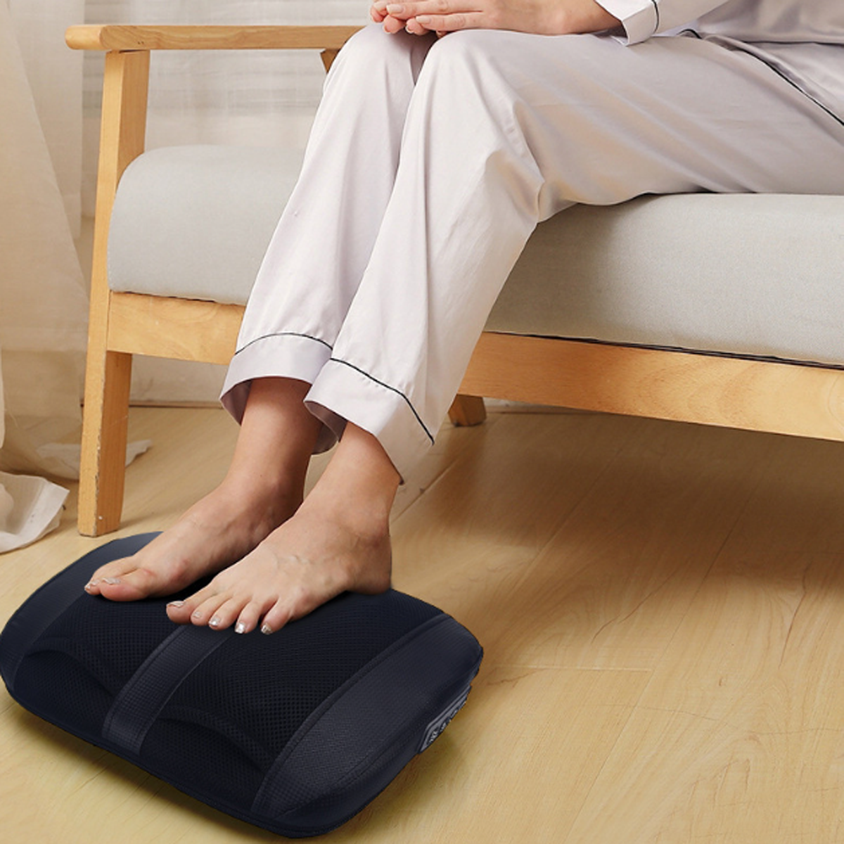 LACAMAX Fußmassagegerät - Wärmepflege, Fußmassagegerät Geschwindigkeiten, Rollenmassage mehrere
