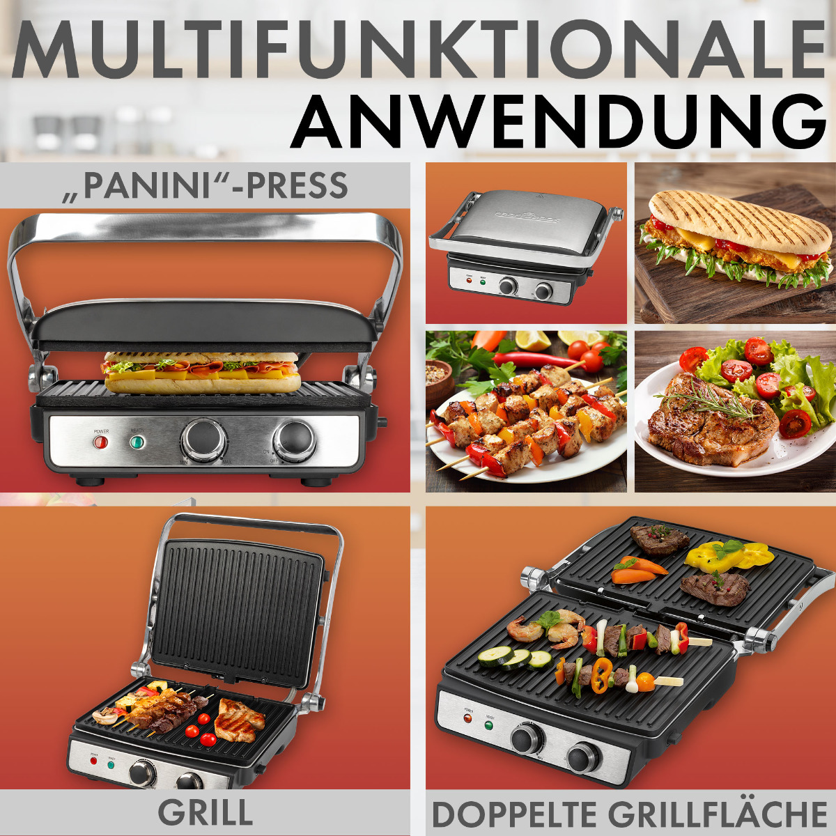 PROFICOOK 1264 Kontaktgrill PC-KG