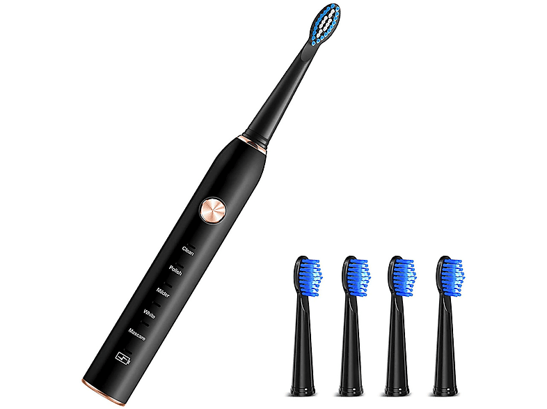 ELKUAIE USB-Aufladung im neuen black Stil Elektrische Zahnbürste