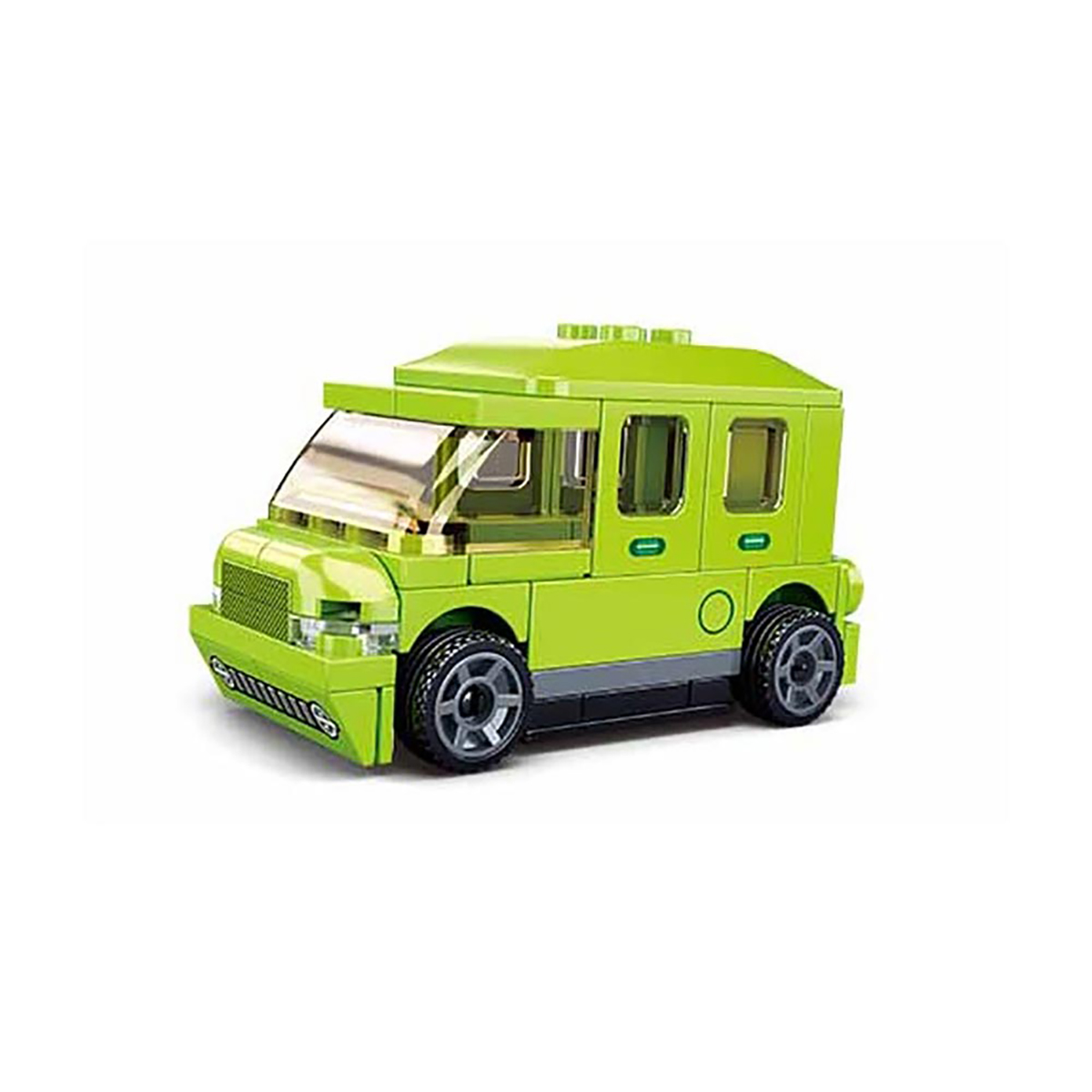 SLUBAN Pullback Elektro-Auto Klemmbausteine grün Sluban (59 Teile)