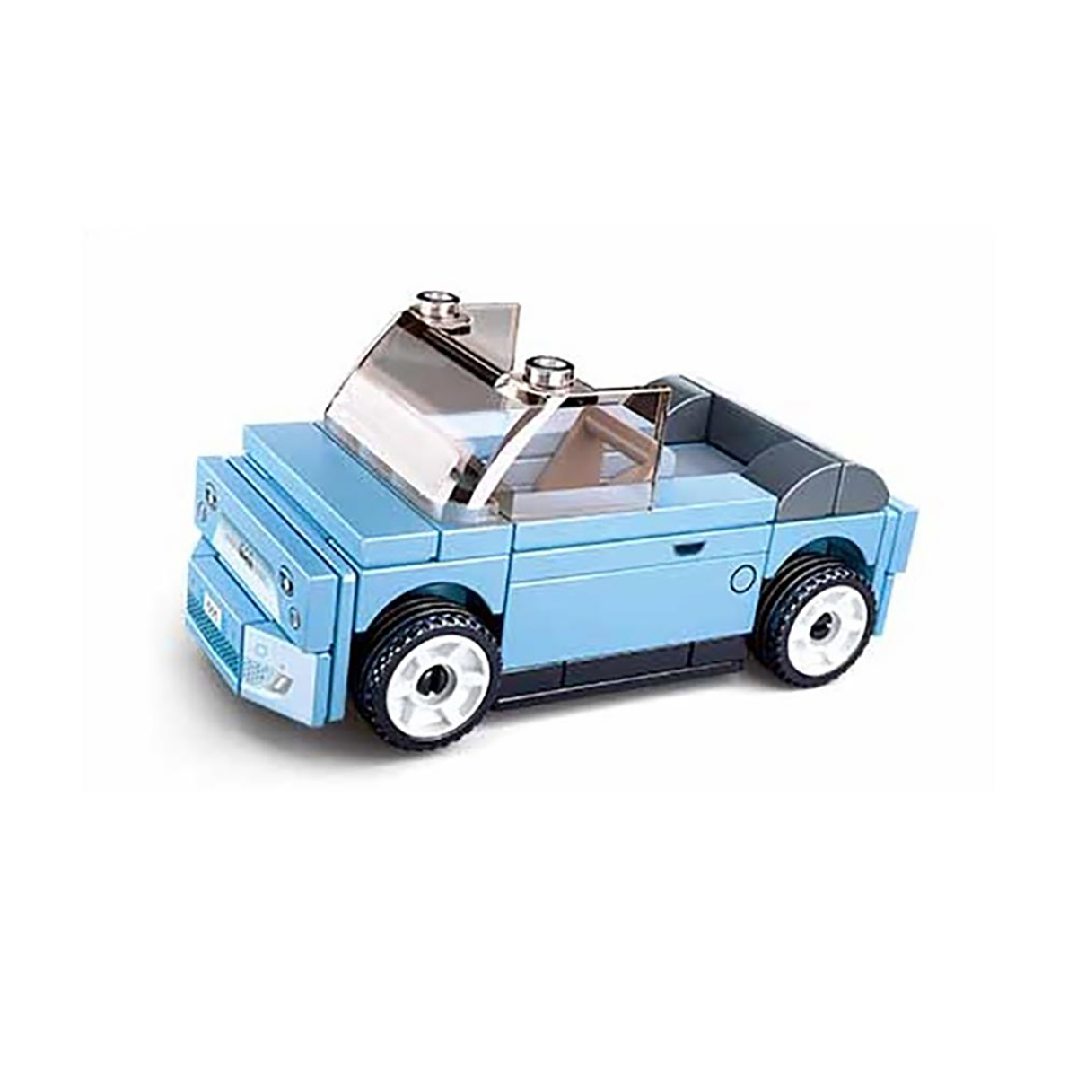 SLUBAN Pullback (53 Klemmbausteine Teile) blau Elektro-Auto