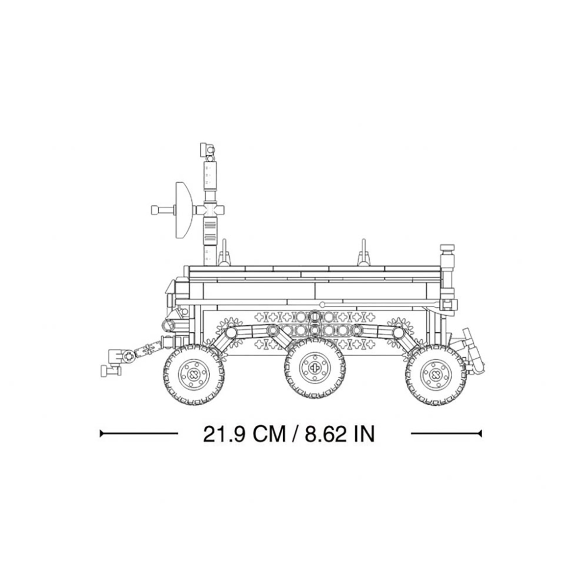 Rabbit Fahrzeug Fernsteuerung Rover mit Teile) SLUBAN (372 Klemmbausteine Sluban