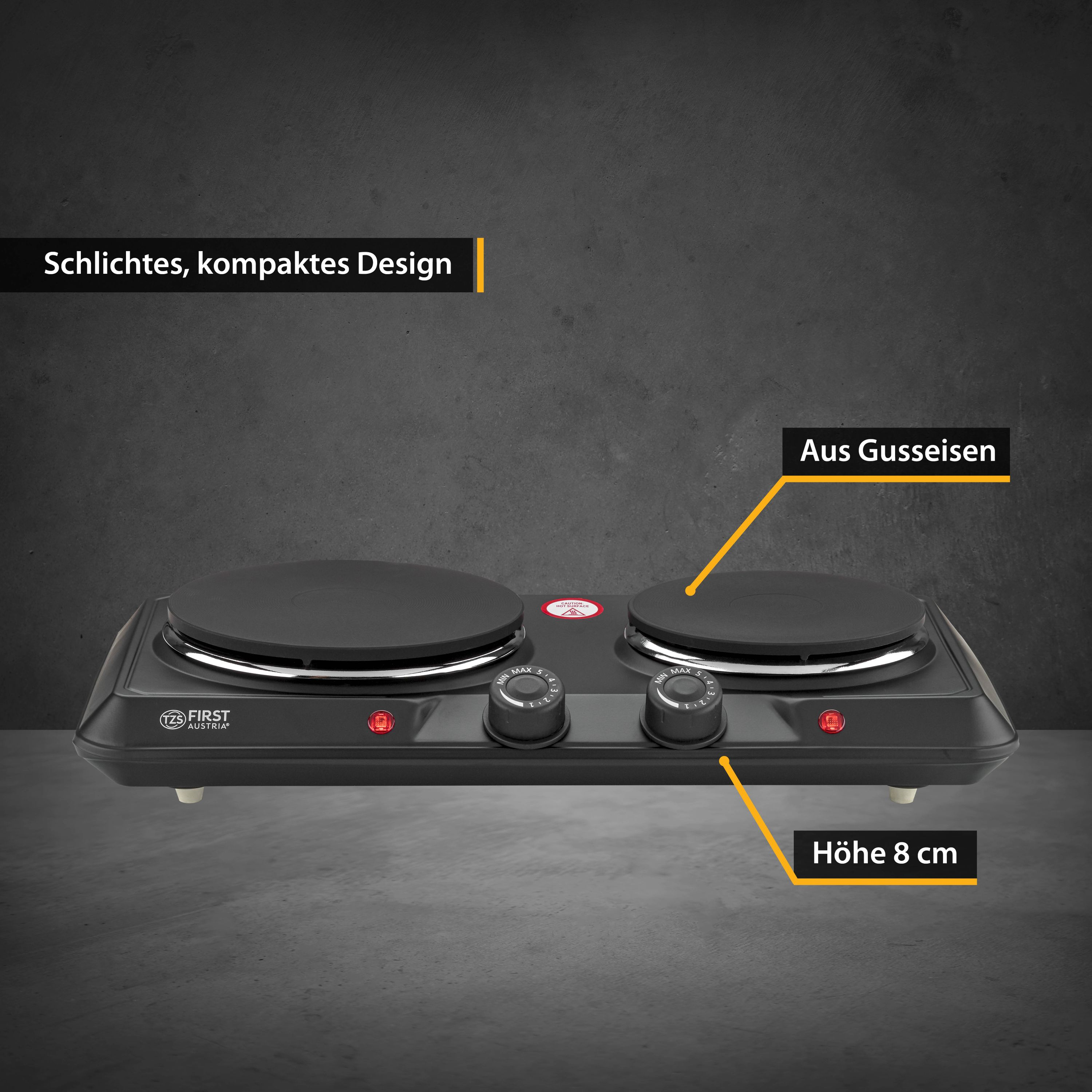 TZS FA-5083-5 Kochplatte FIRST 2) AUSTRIA (Kochfelder:
