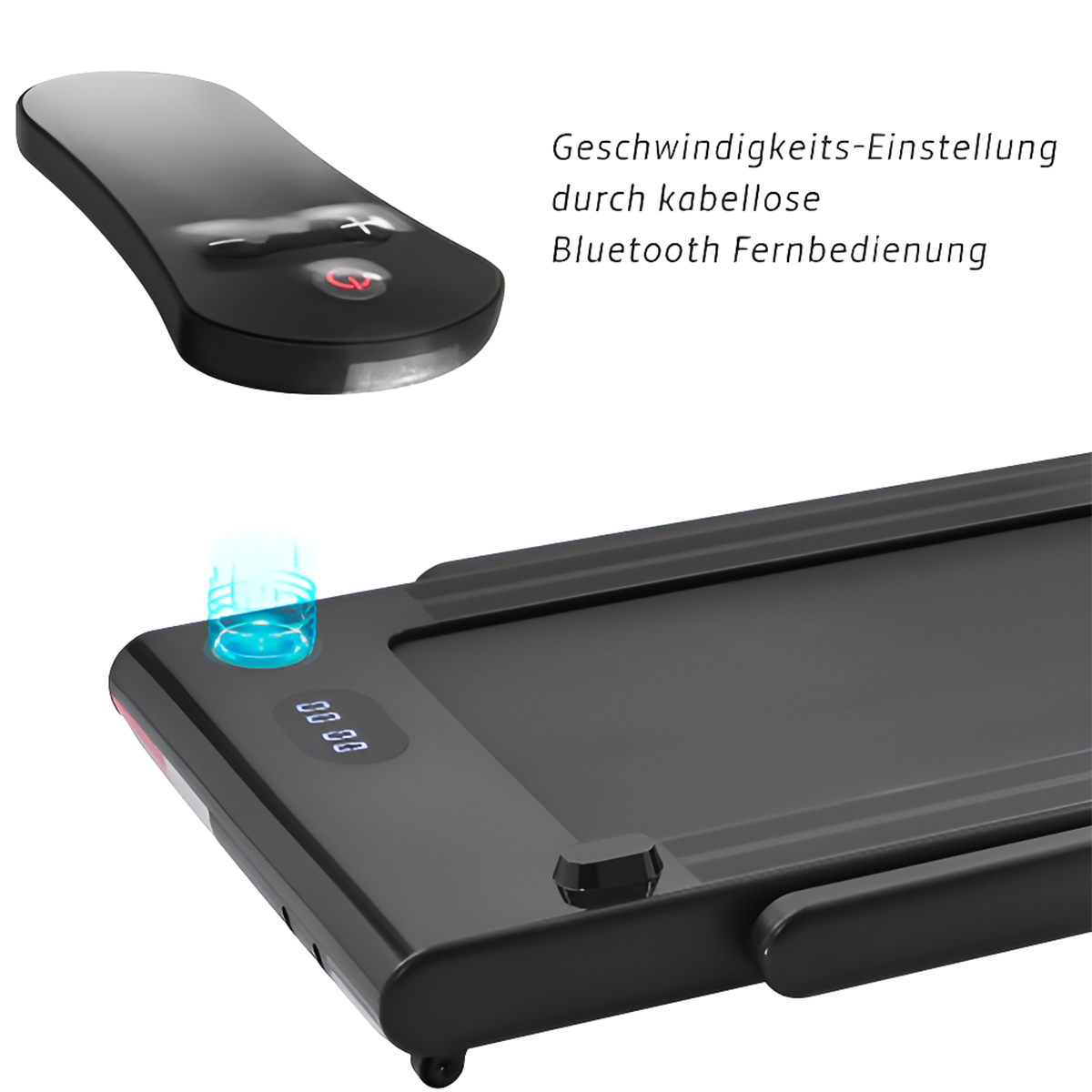 2-in-1-Laufmaschine mit PS BRIGHTAKE Schwarz LED-Anzeige elektrisches 2,25 Laufband, Faltlaufband, und Fernbedienung