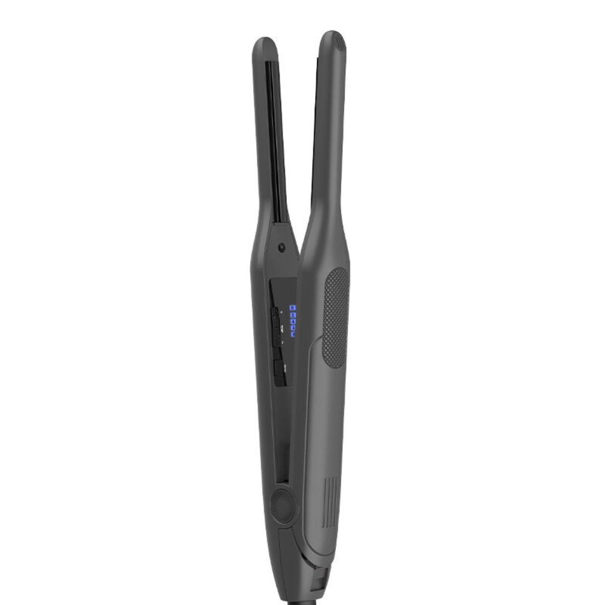 BYTELIKE Schwarze Mini-Haarglättungsplatte - gleichmäßig und locken, glätten Temperaturstufen: 5 Haarglätter, Unisex beheizt