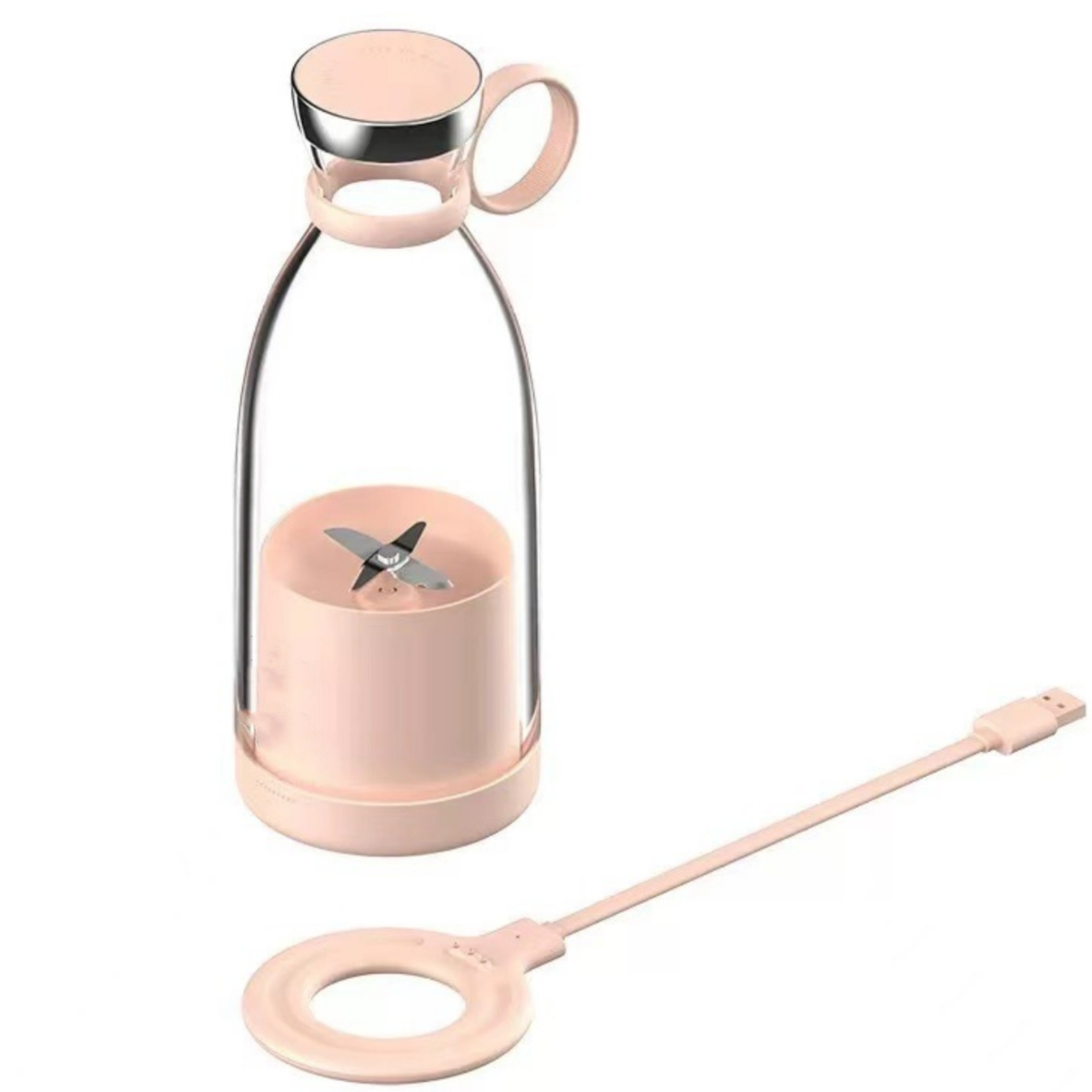 Portable Wireless Mini Juice Travel Mug Electric Entsafter, SHAOKE Charging Magnetic Mug Juice Rosa
