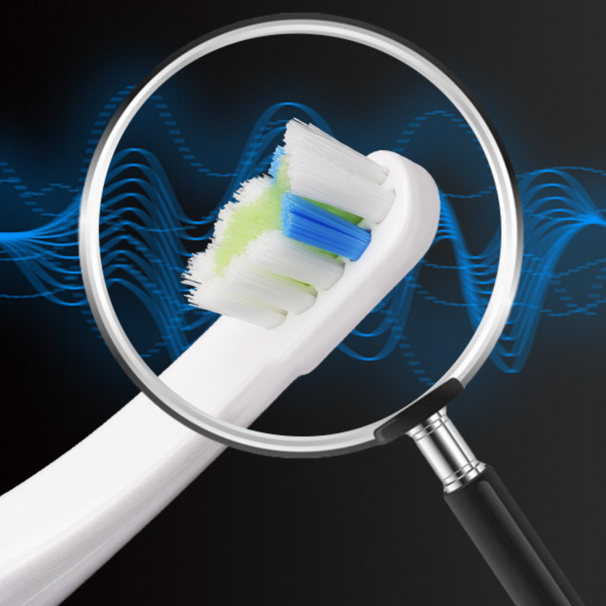 elektrische praktisches klappbare Ultraschallzahnbürste: elektrische und Schwarz UWOT sterilisiert Schallzahnbürste USB UV Design wasserdicht,