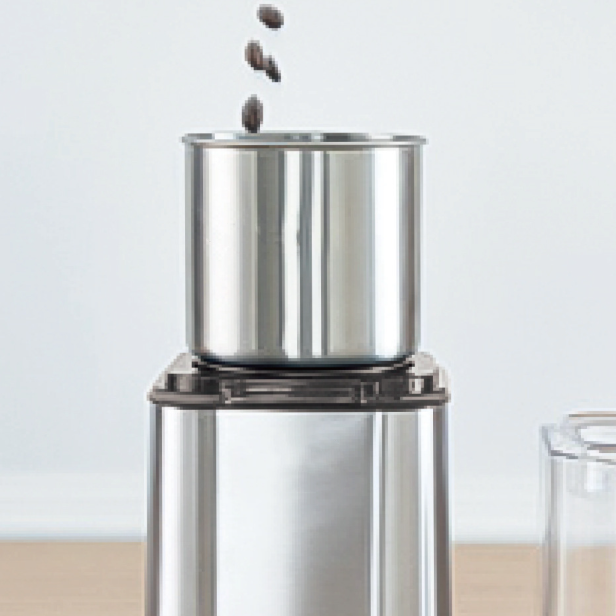 UWOT Elektrische einfach Edelstahl) Schwarz Silber, Mahlwerk 60ml Kompakte aus leicht und - Haushaltsmahltasse, Silber Kaffeemühle: Kaffeemühle