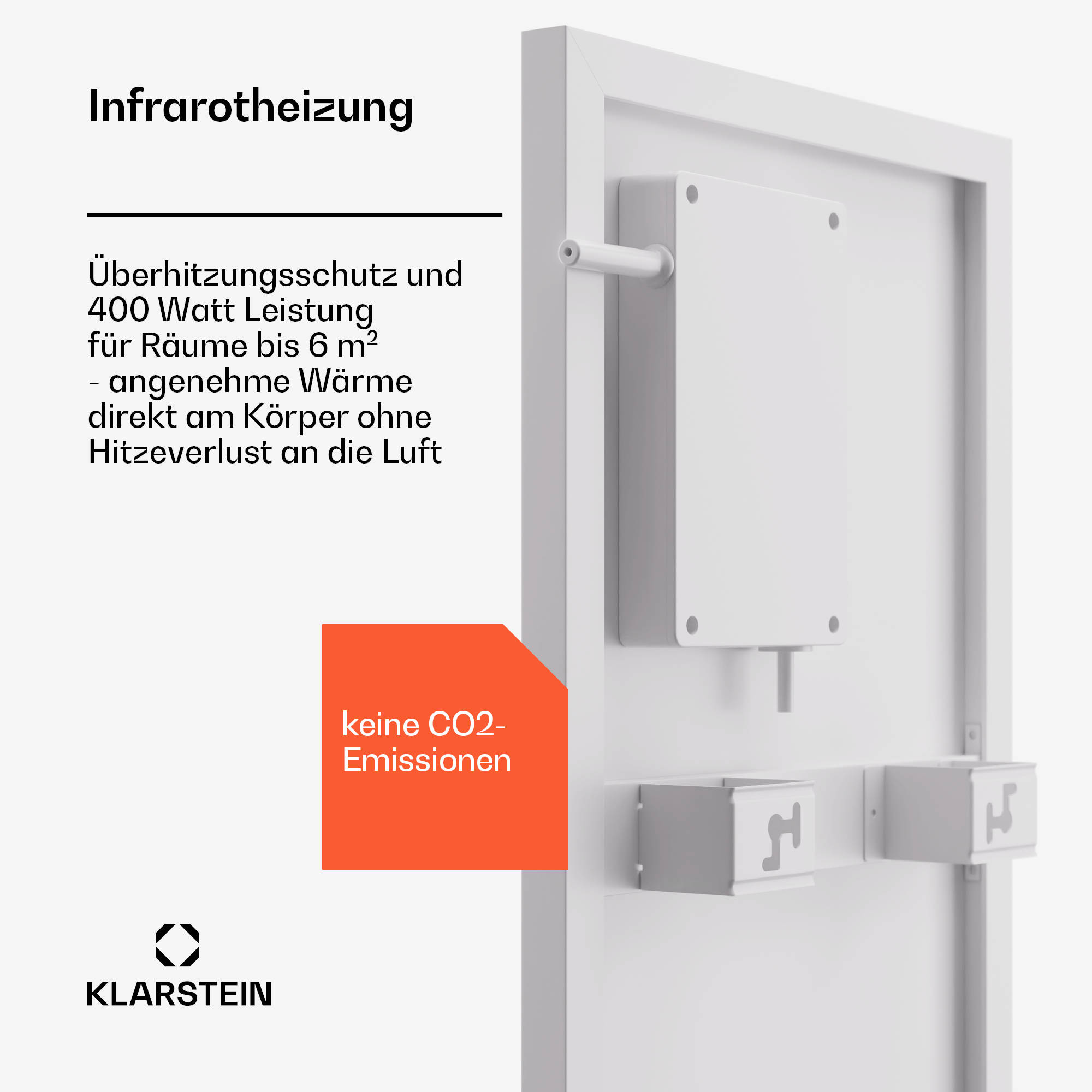 Smart KLARSTEIN Watt) Infrarot-Heizung Wonderwall (400 Bornholm
