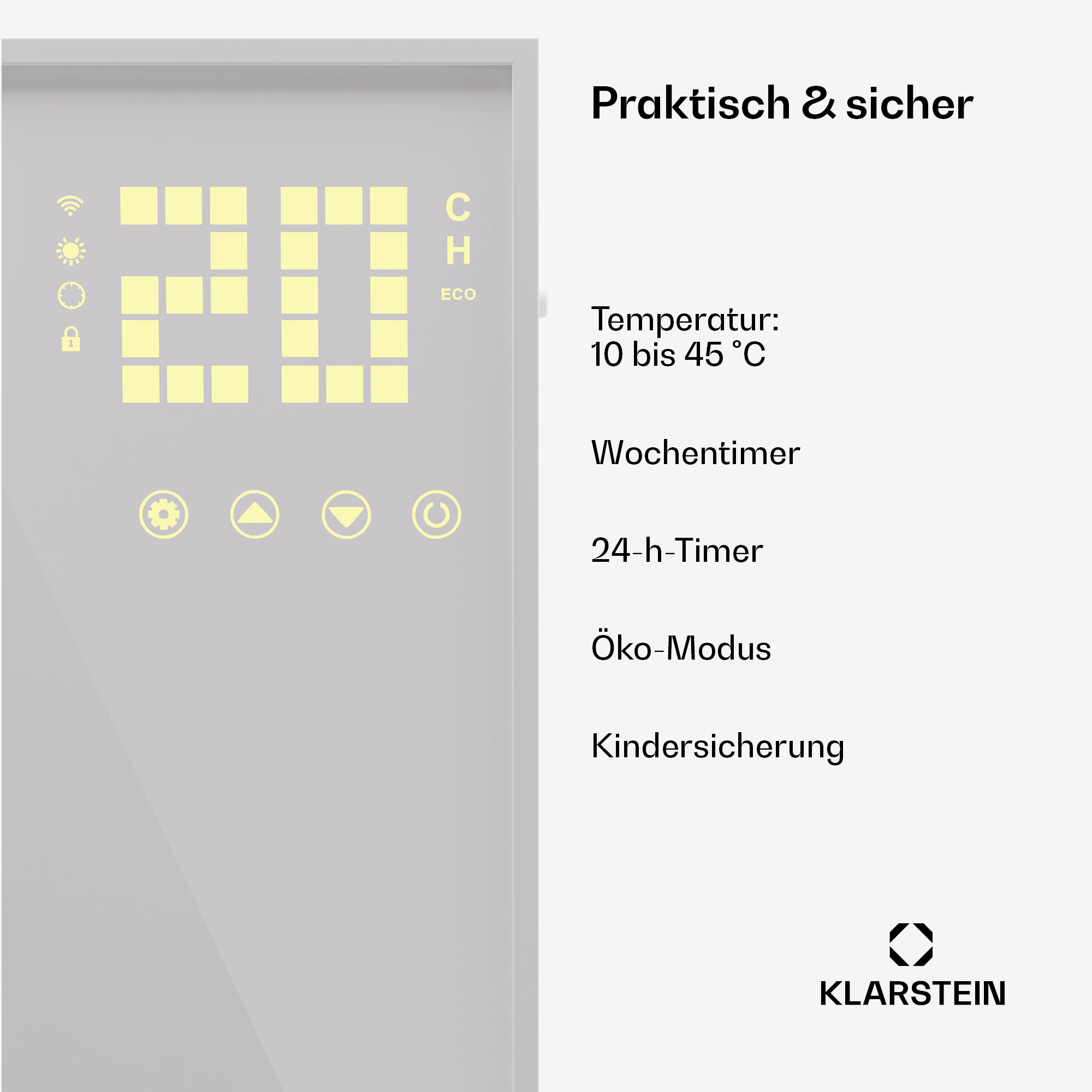 KLARSTEIN Wonderwall Smart (400 Watt) Bornholm Infrarot-Heizung