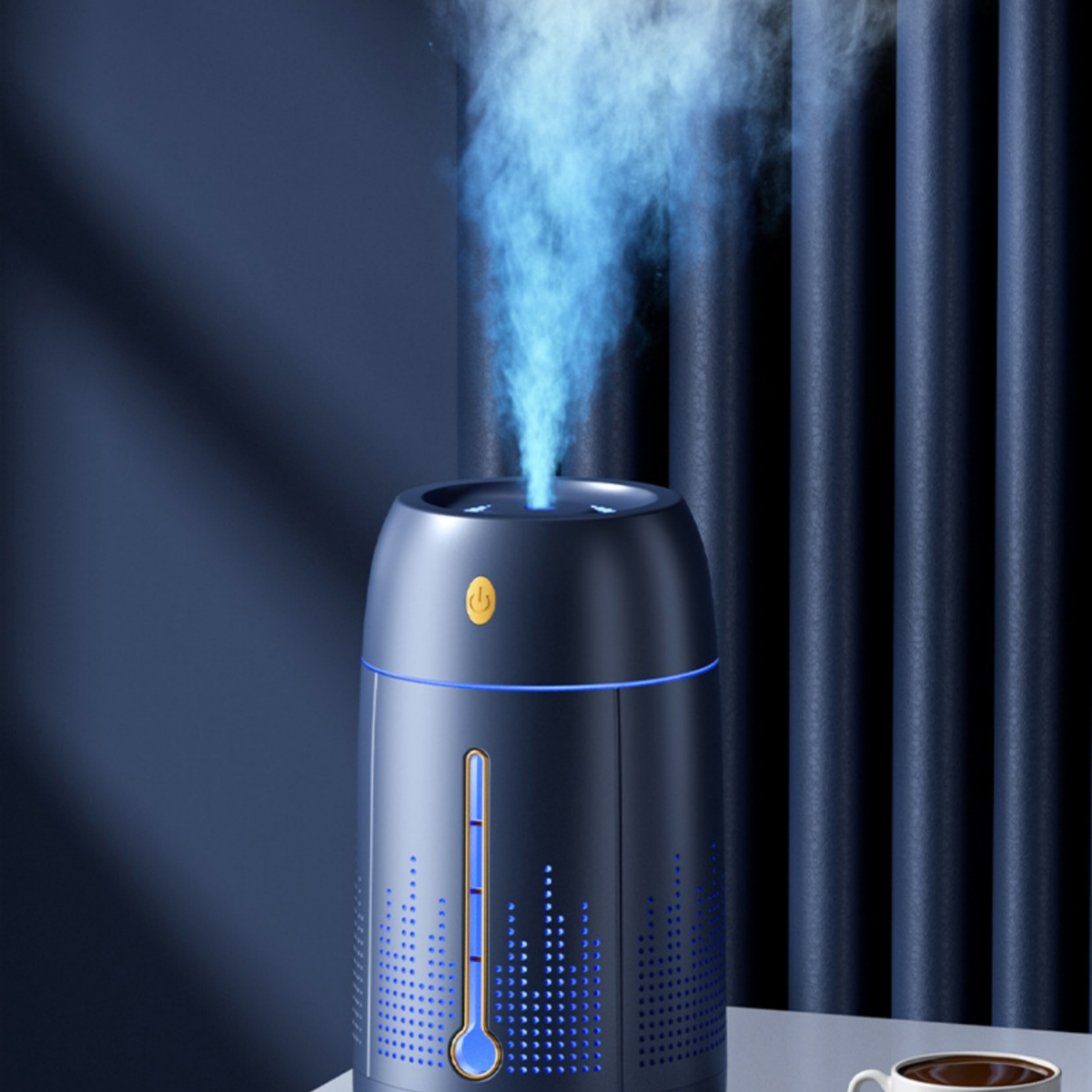 Luftbefeuchter große Maschine Kapazität 40 Luftbefeuchter SHAOKE m²) Umgebungslicht leise Blau klein (Raumgröße: Zerstäuber aromatherapy