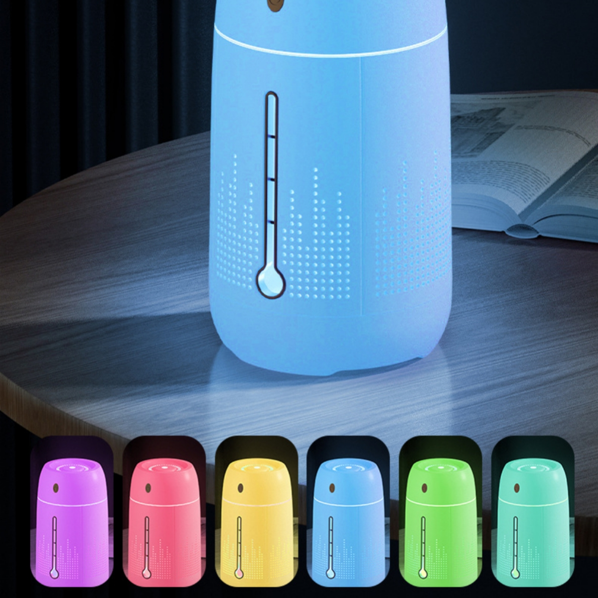 SHAOKE Luftbefeuchter klein leise Kapazität Blau m²) aromatherapy Maschine Umgebungslicht Zerstäuber (Raumgröße: 40 große Luftbefeuchter
