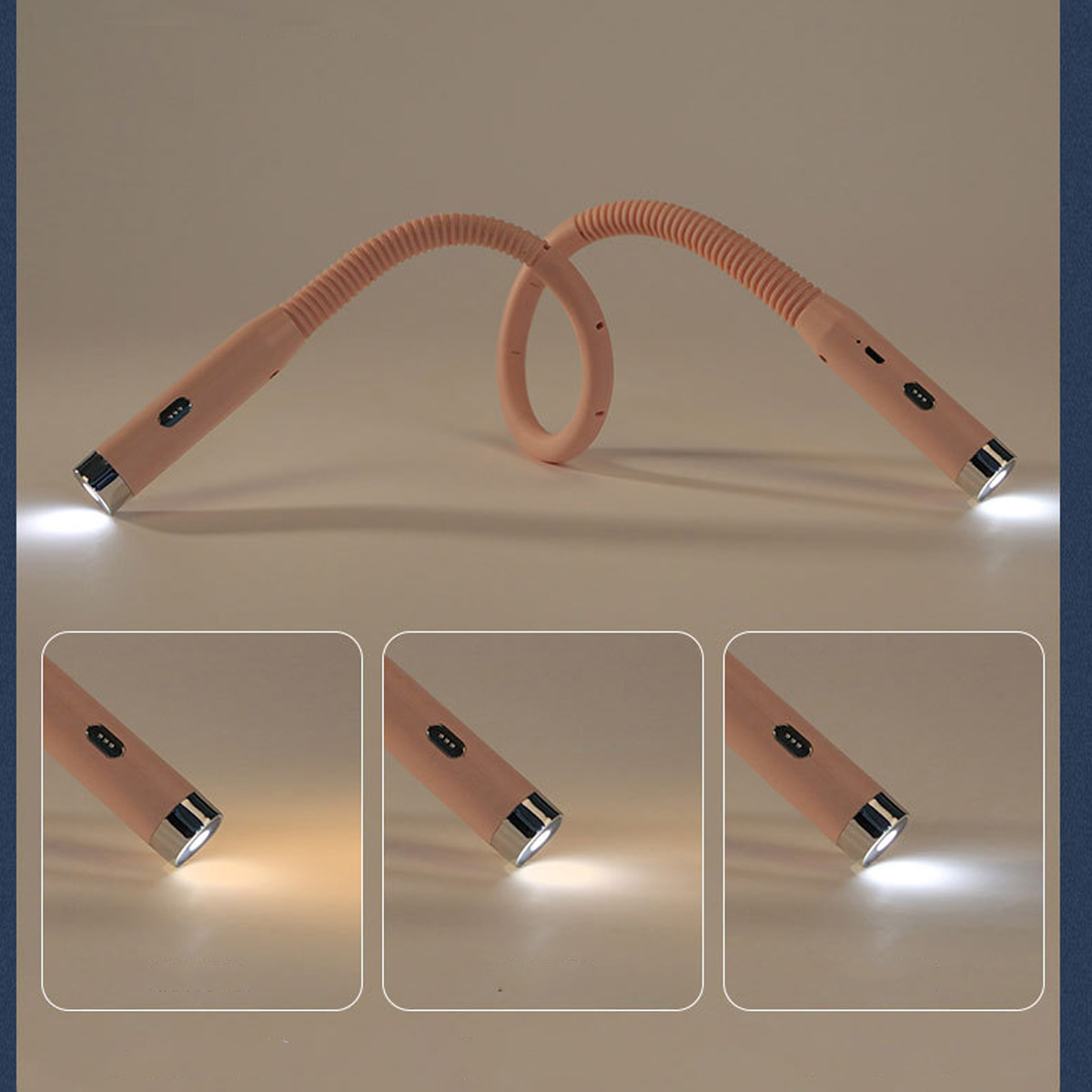 BYTELIKE LED-Nackenleseleuchte - Verschiedene Lichtfarben, LED-Tischlampe Helligkeiten drei Formen, drei