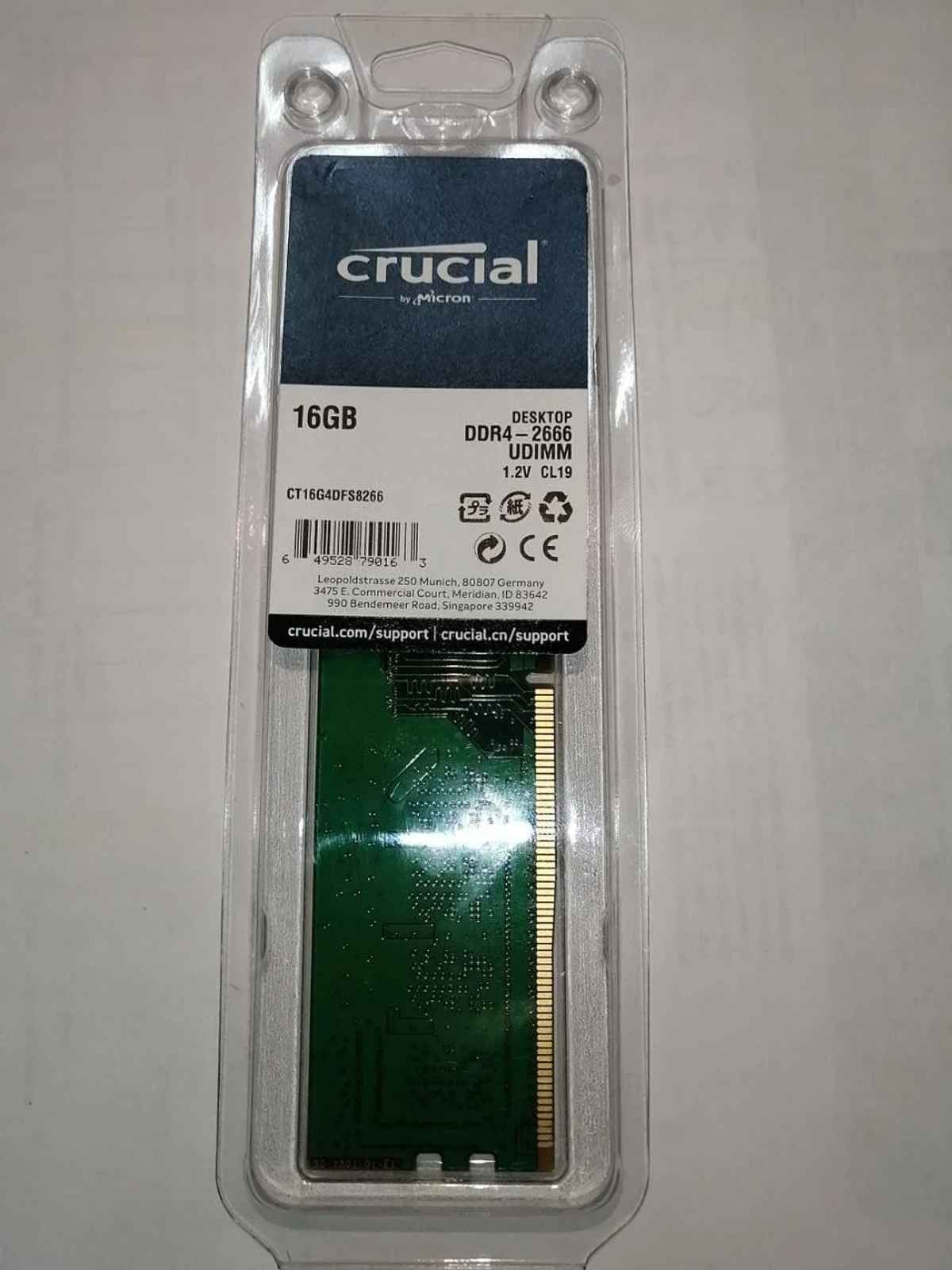 16 Arbeitsspeicher DDR4 CRUCIAL CT16G4DFS8266 GB
