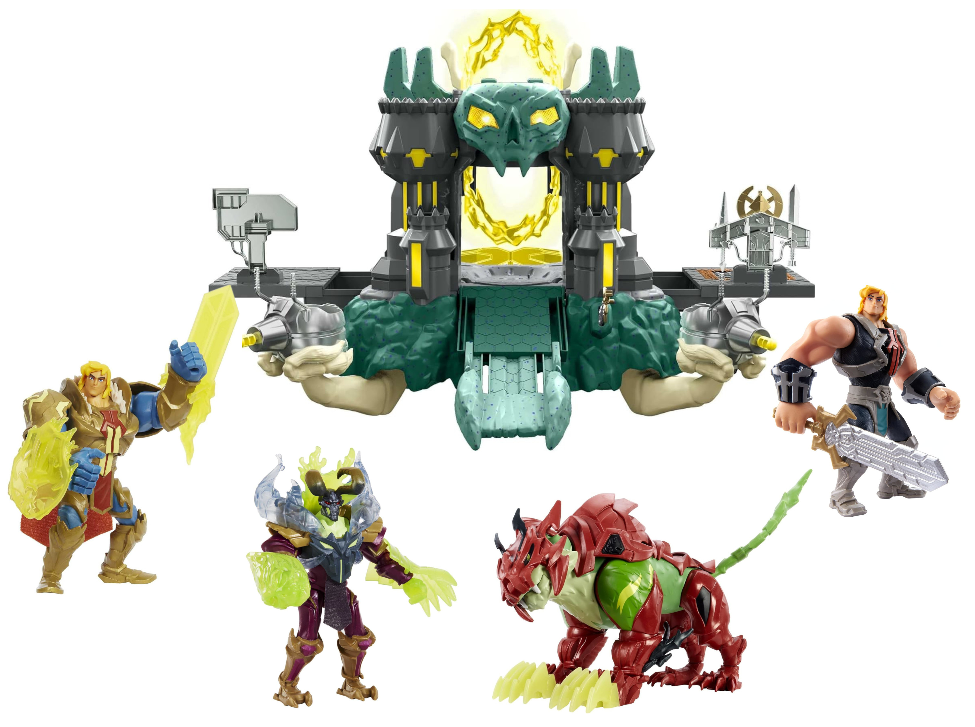 MATTEL Masters Actionfiguren the of 4 Grayskull mehrfarbig - inkl. Castle Universe Spielset