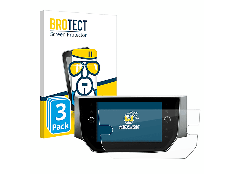 BROTECT 3x Airglass klare Schutzfolie(für Seat Ibiza Media System Pro 8\