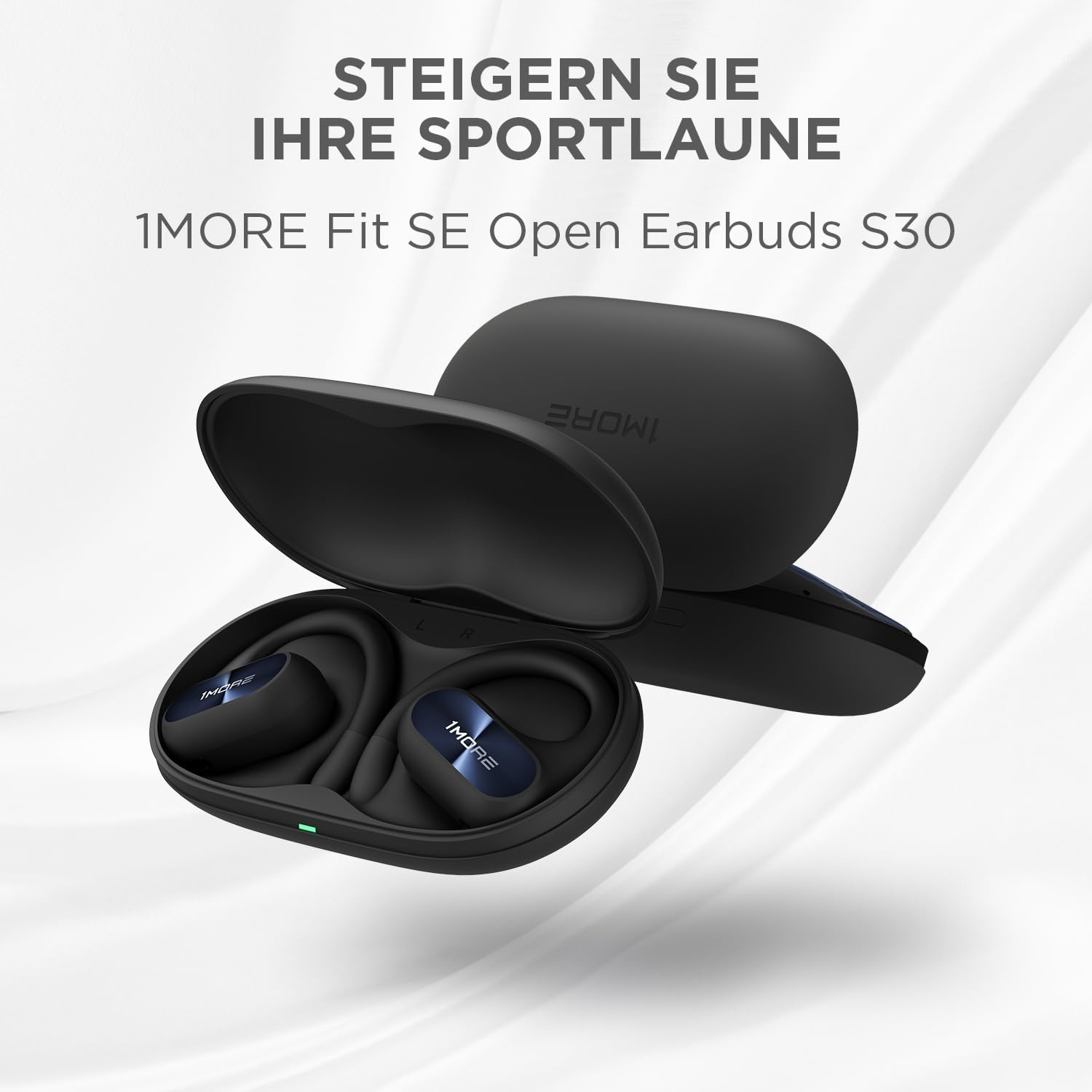 Schwarz Bluetooth Fit Open-ear SE S30, Kopfhörer 1MORE
