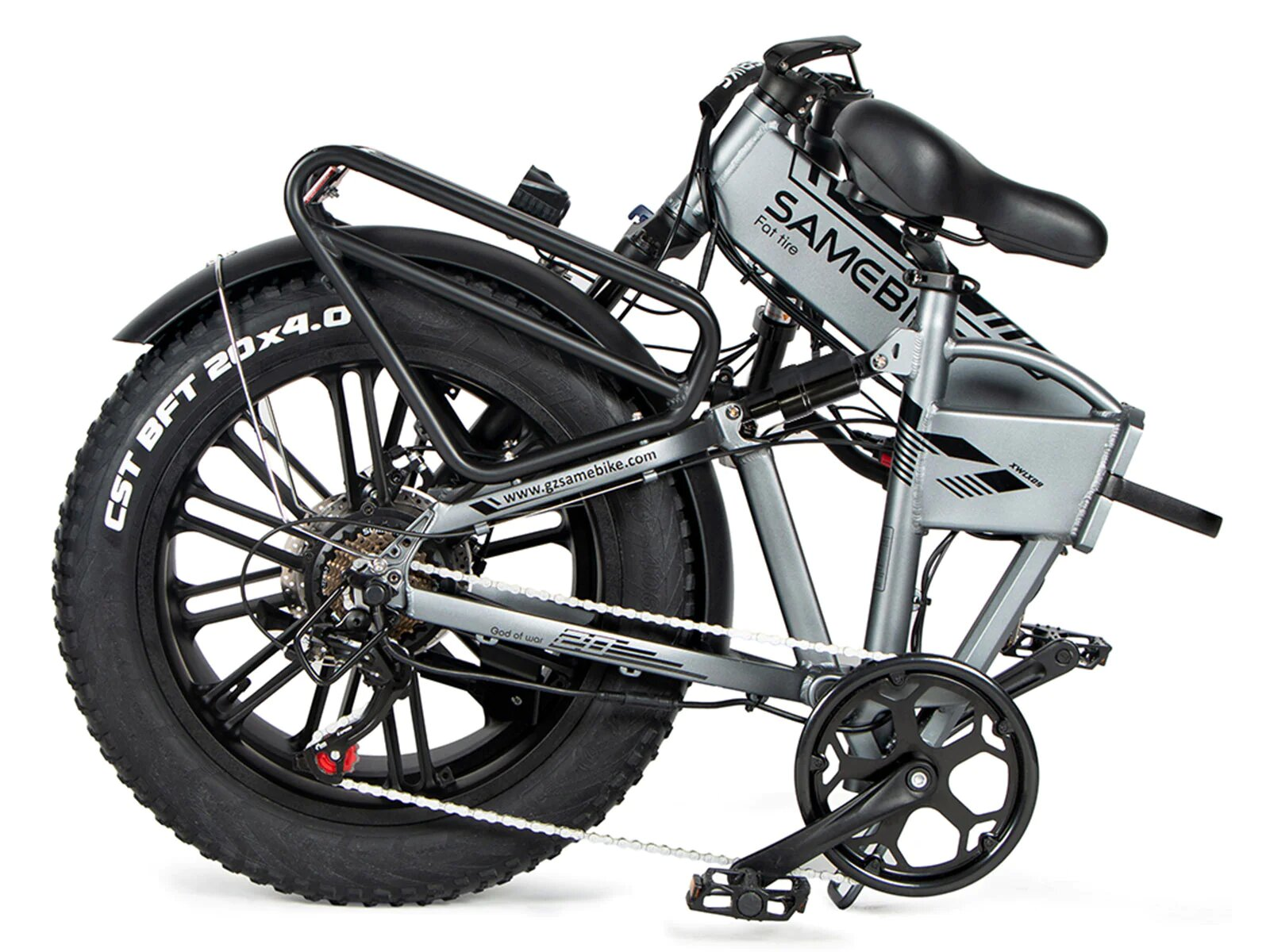 SAMEBIKE Mountainbike Schwarz) (Laufradgröße: 20 E-BIKE Zoll, Unisex-Rad,
