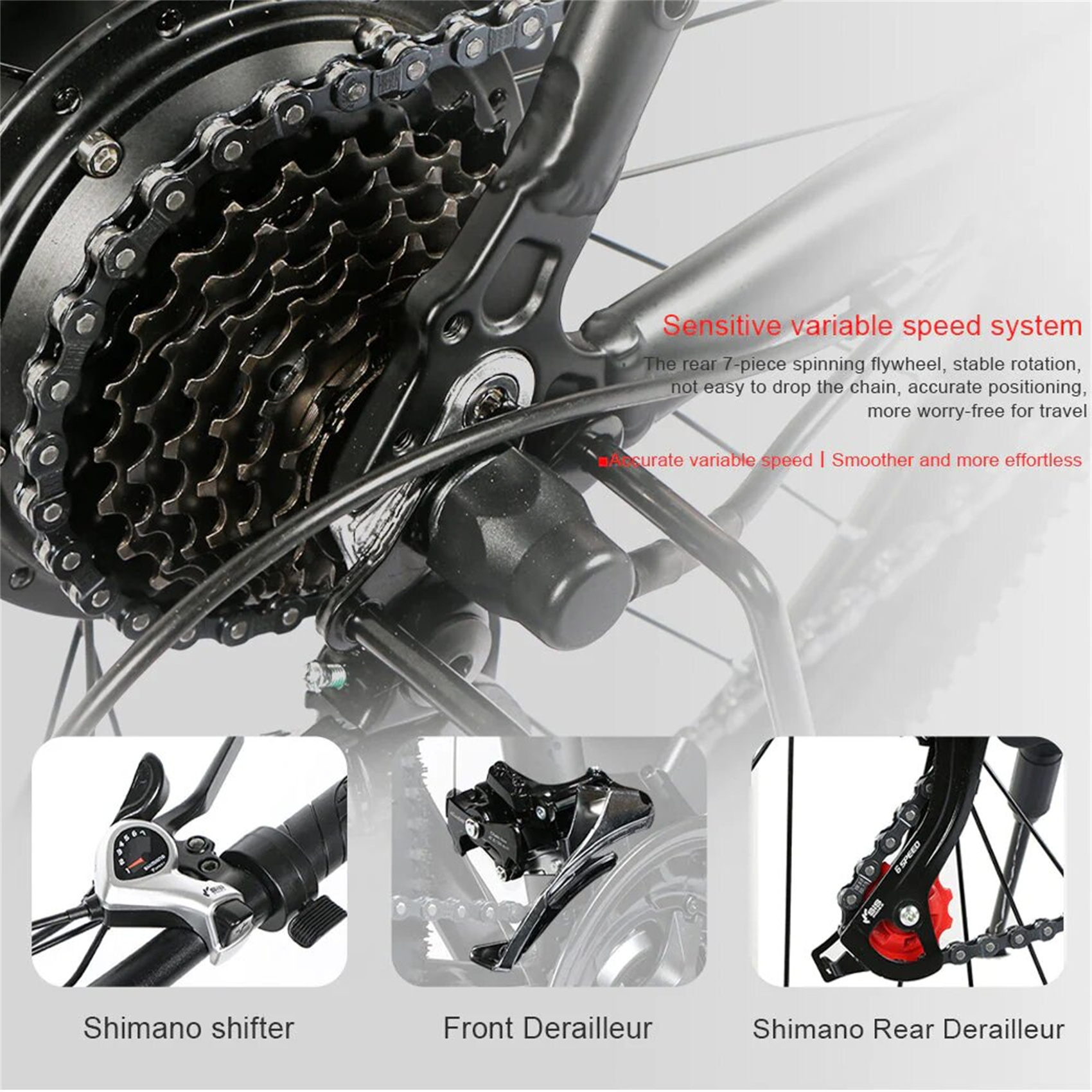 SAMEBIKE E-BIKE All Terrain Bike (ATB) schwarz) Unisex-Rad, Zoll, (Laufradgröße: 26