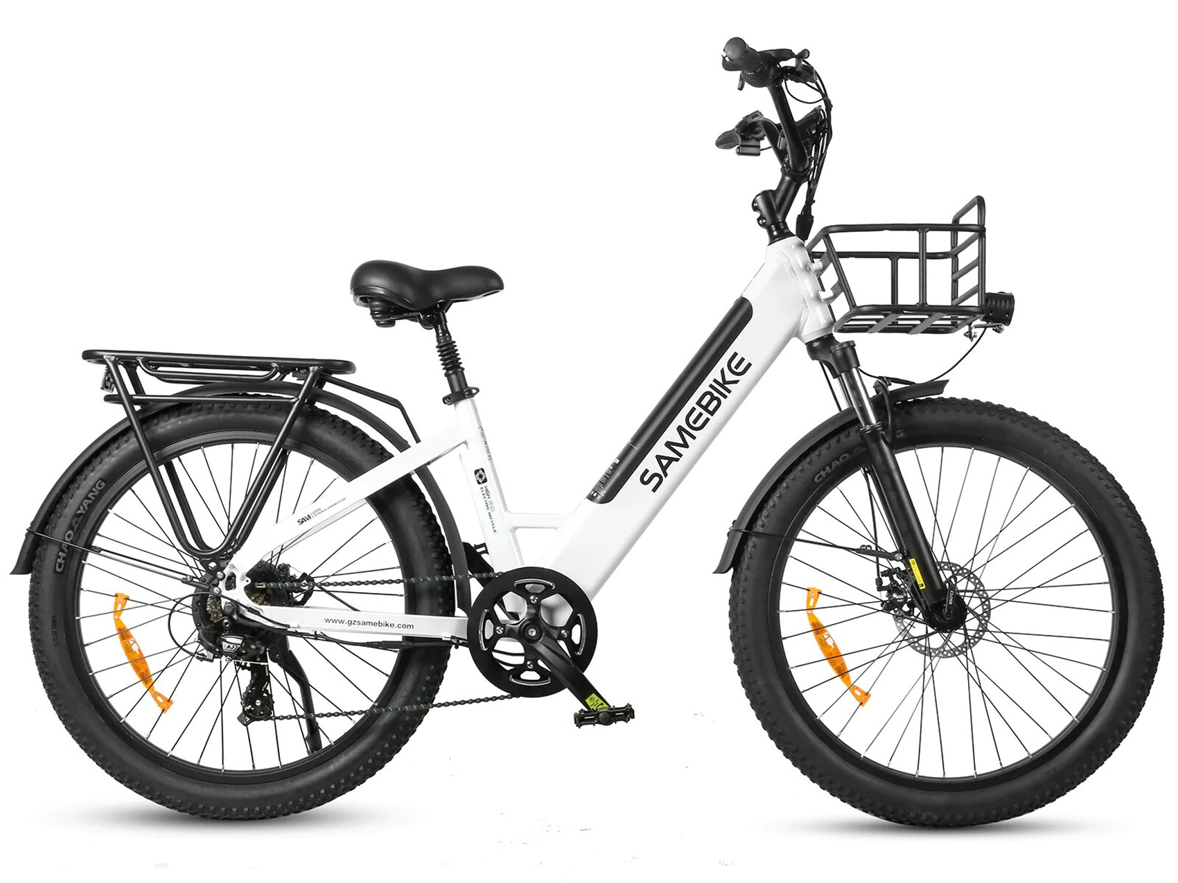 Zoll, 27,5 Unisex-Rad, SAMEBIKE E-BIKE Weiß) (Laufradgröße: Mountainbike