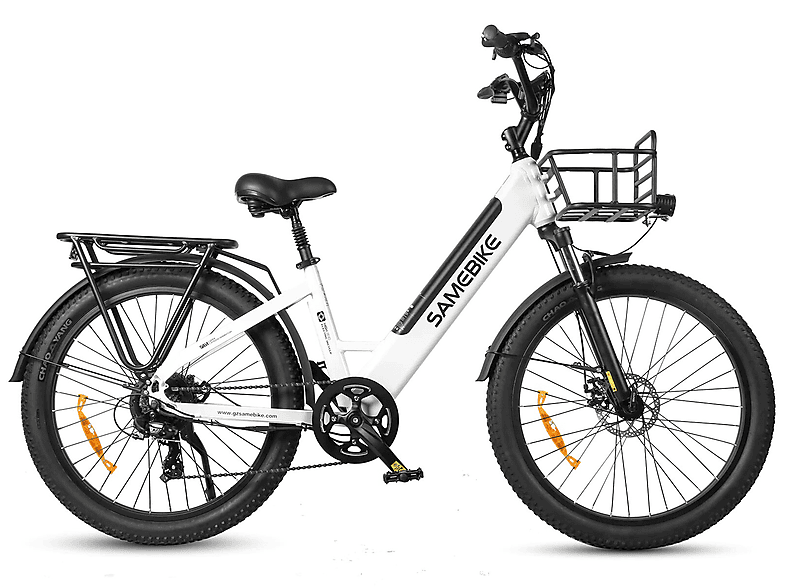 SAMEBIKE E-BIKE (Laufradgröße: Mountainbike 27,5 Unisex-Rad, Weiß) Zoll