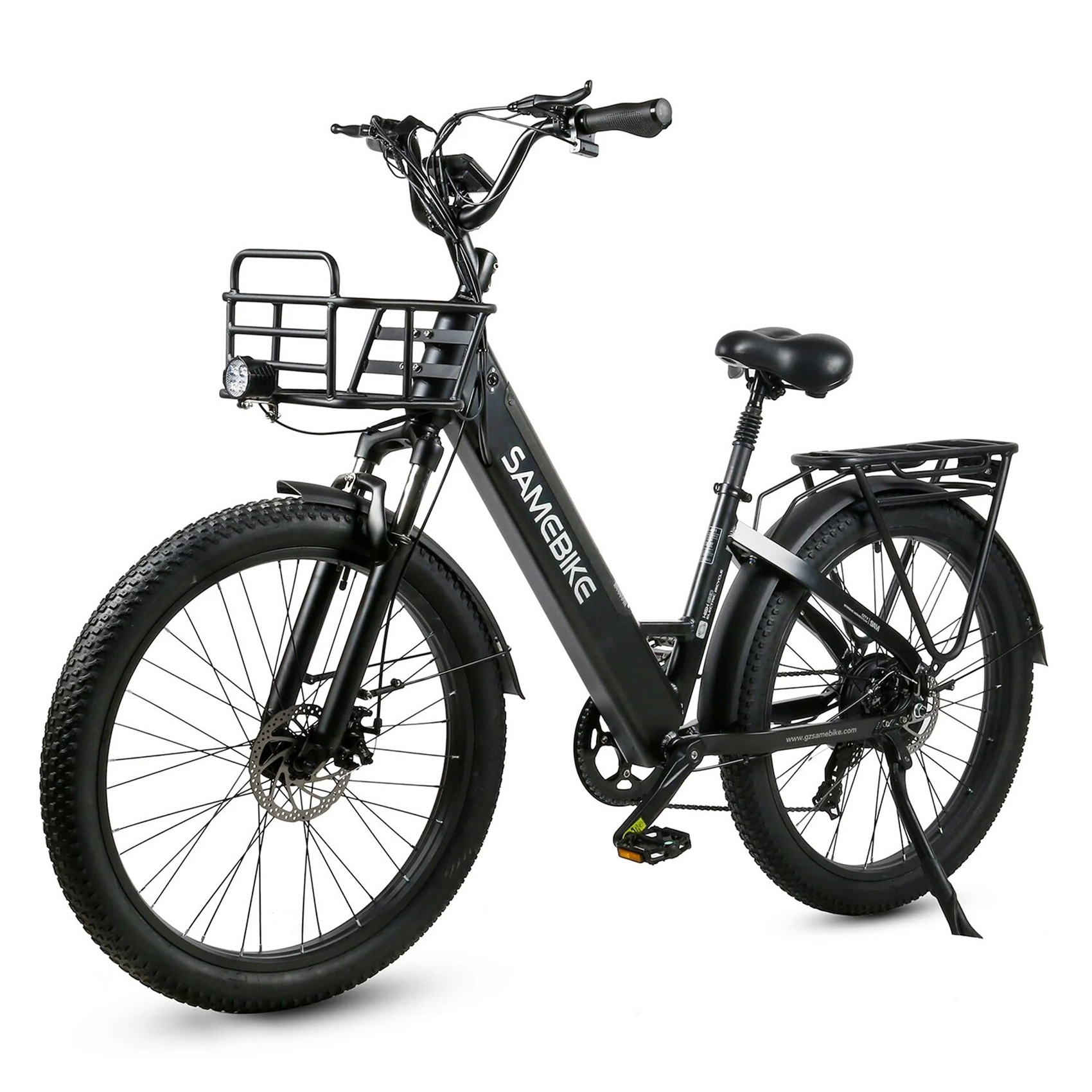 SAMEBIKE E-BIKE Mountainbike (Laufradgröße: 27,5 Zoll, Unisex-Rad, Weiß)