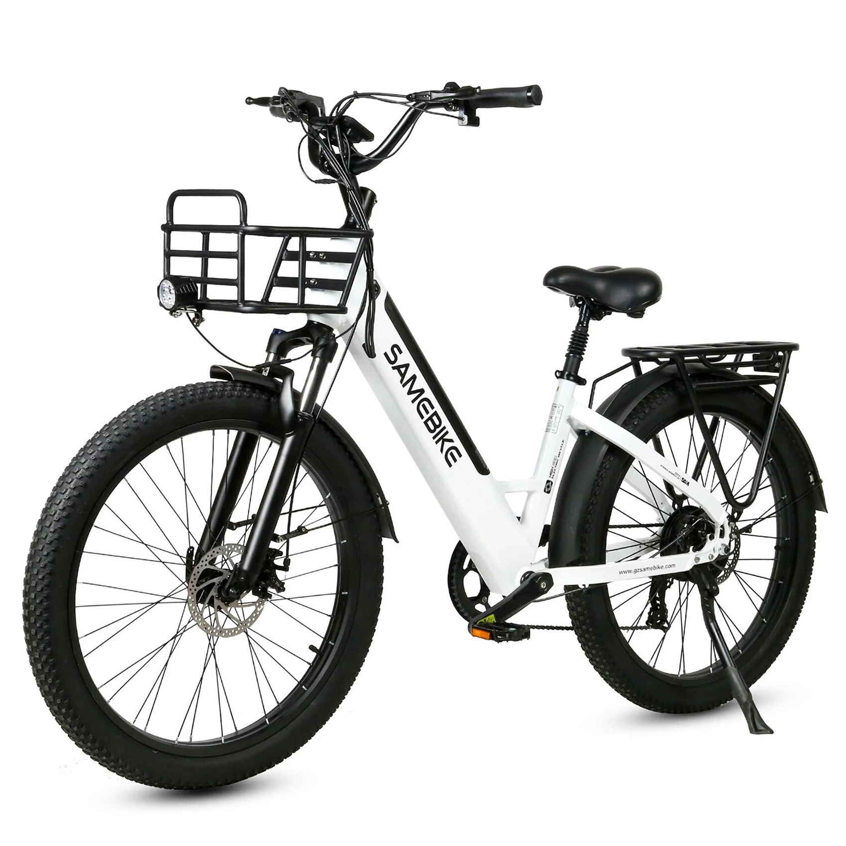 Unisex-Rad, E-BIKE Weiß) SAMEBIKE (Laufradgröße: 27,5 Zoll, Mountainbike