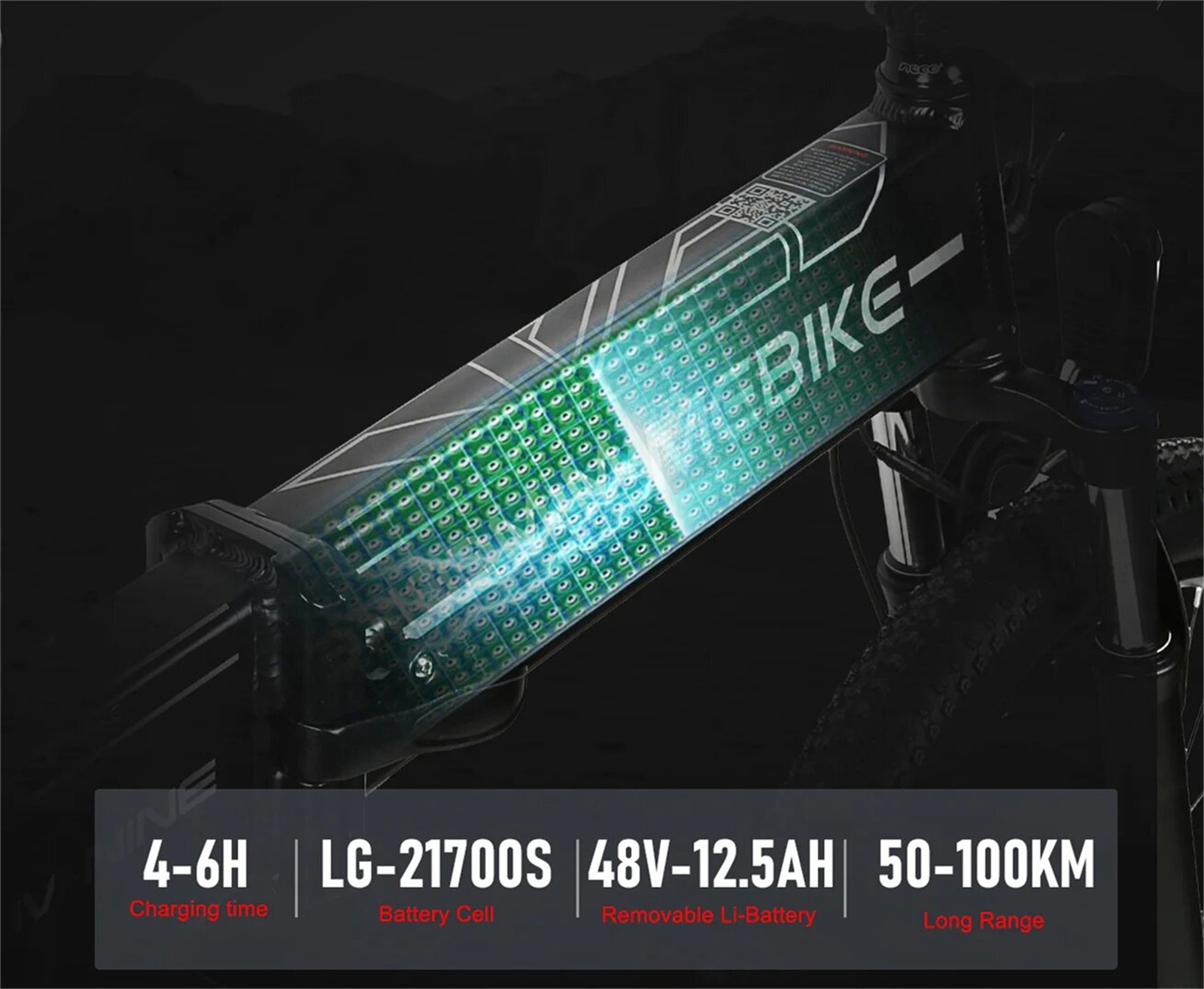 SAMEBIKE E-BIKE All Terrain 26 (ATB) Zoll, Weiß) Unisex-Rad, (Laufradgröße: Bike