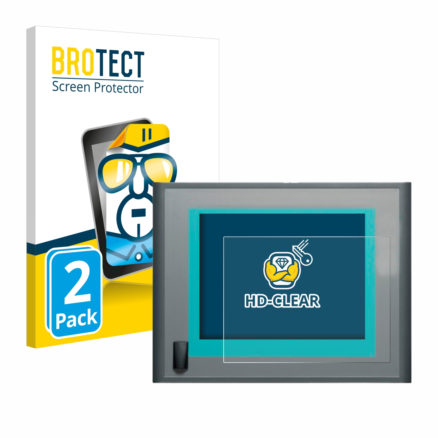 BROTECT 2x klare Schutzfolie(für PC Panel 477 Simatic Siemens Touch) 12