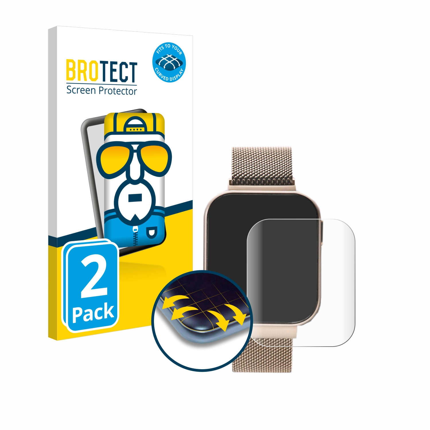 Smartwatch BROTECT 3D Schutzfolie(für Flex Full-Cover Curved Liu Jo 2x 1.4\