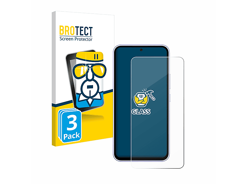 BROTECT 3x 9H klares Schutzglas(für Samsung Galaxy A54 5G)