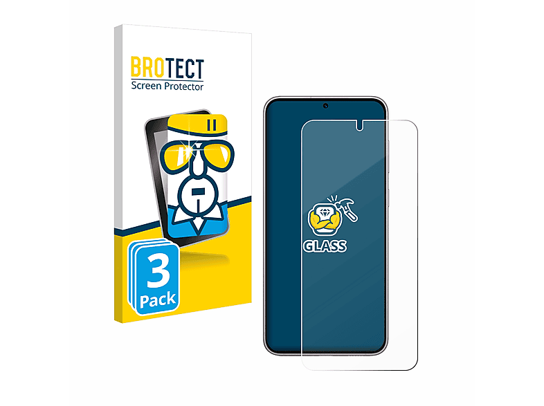 BROTECT 3x 9H klares Schutzglas(für Samsung Galaxy S23)