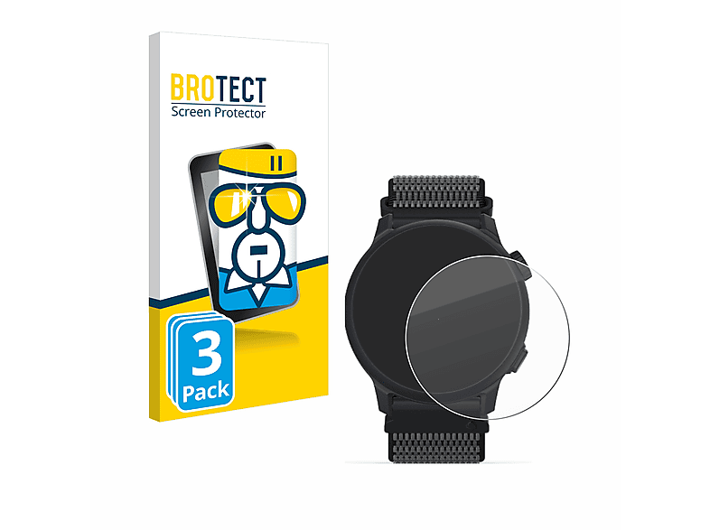 BROTECT 3x 9H klares Schutzglas(für Coros Pace 2) | Smartwatch Schutzfolien & Gläser