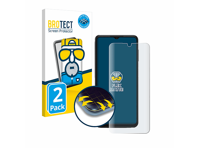 BROTECT 2x Flex Samsung 5G) Galaxy A13 3D Schutzfolie(für matt Full-Cover Curved