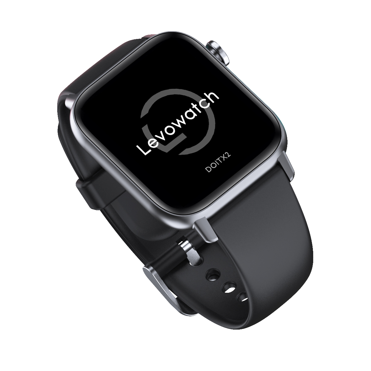 LEVOWATCH Silikon, Schwarz DOITX2 Thermo Aluminium Smartwatch Tel & -