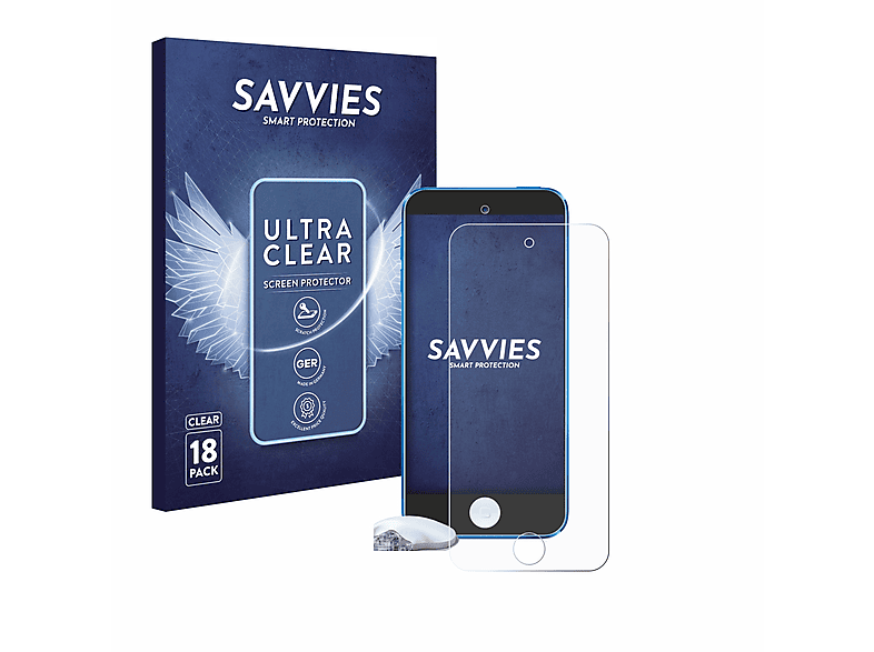 SAVVIES 18x klare Schutzfolie(für Medtronic Guardian Reciever) Connect