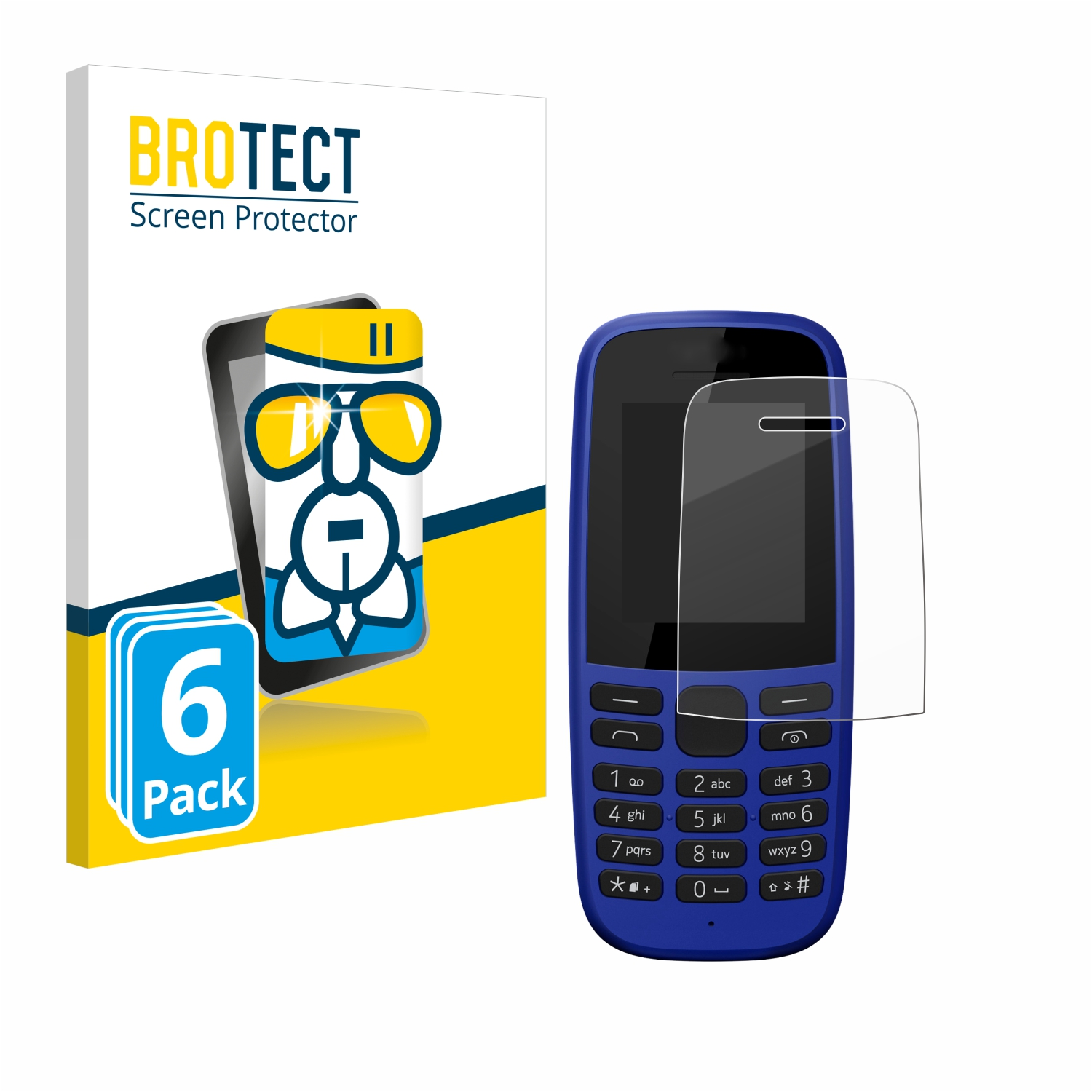 BROTECT 6x Airglass DS 105 klare Schutzfolie(für Nokia 2019)