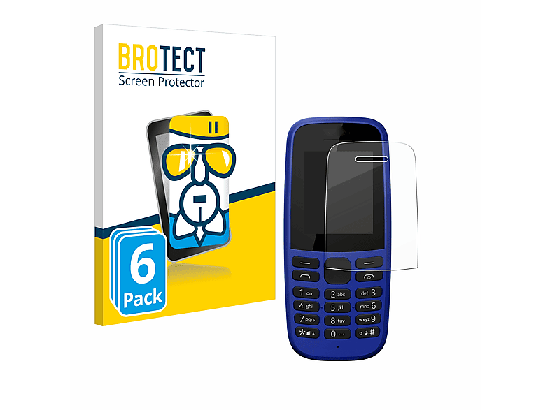 BROTECT 6x Airglass DS 105 klare Schutzfolie(für Nokia 2019)